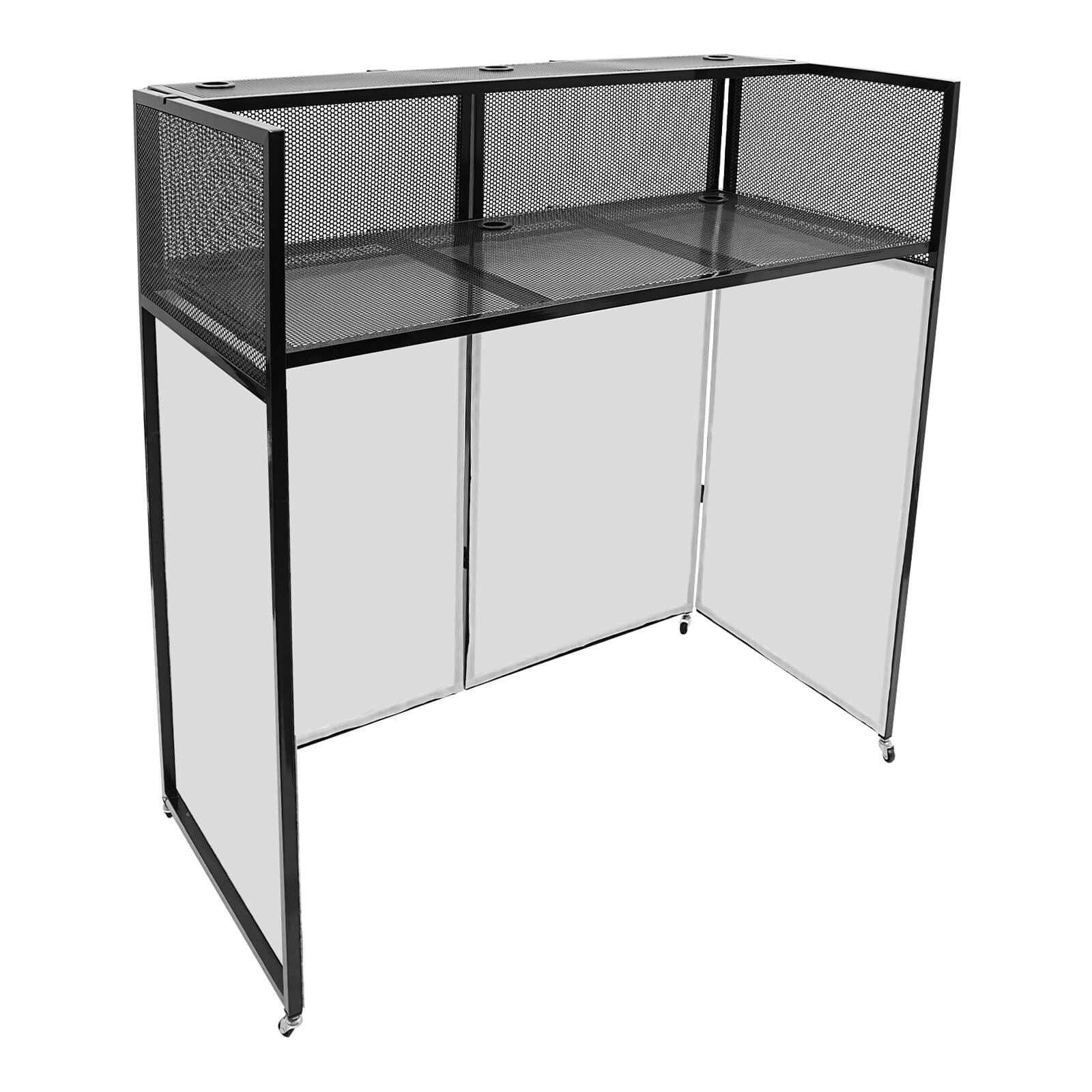 Rolling DJ Display Stand, DJ Event Booth Facade, Portable DJ Facade Booth Table 5