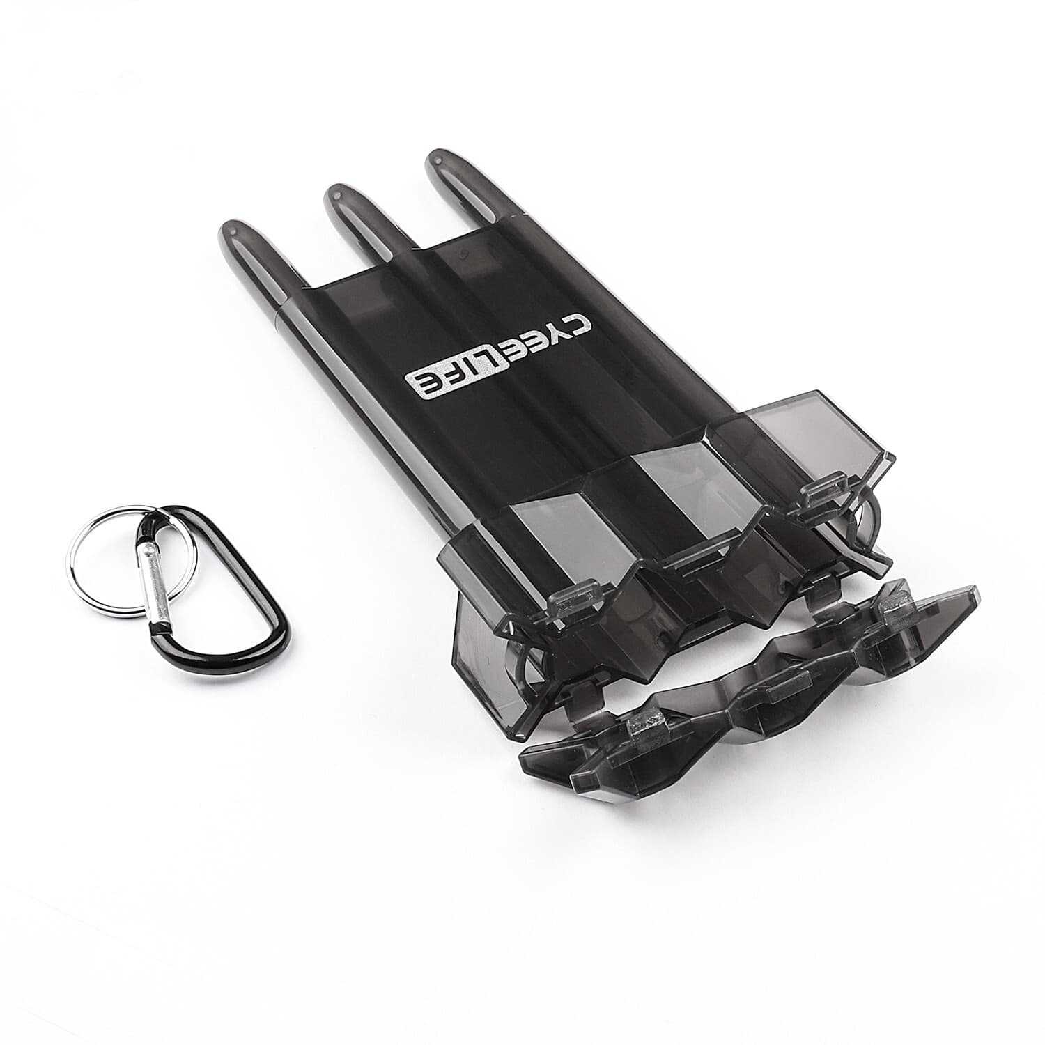 CyeeLife Black Plastic Dart Carrying Case for 3pcs Steel and Soft Darts 4