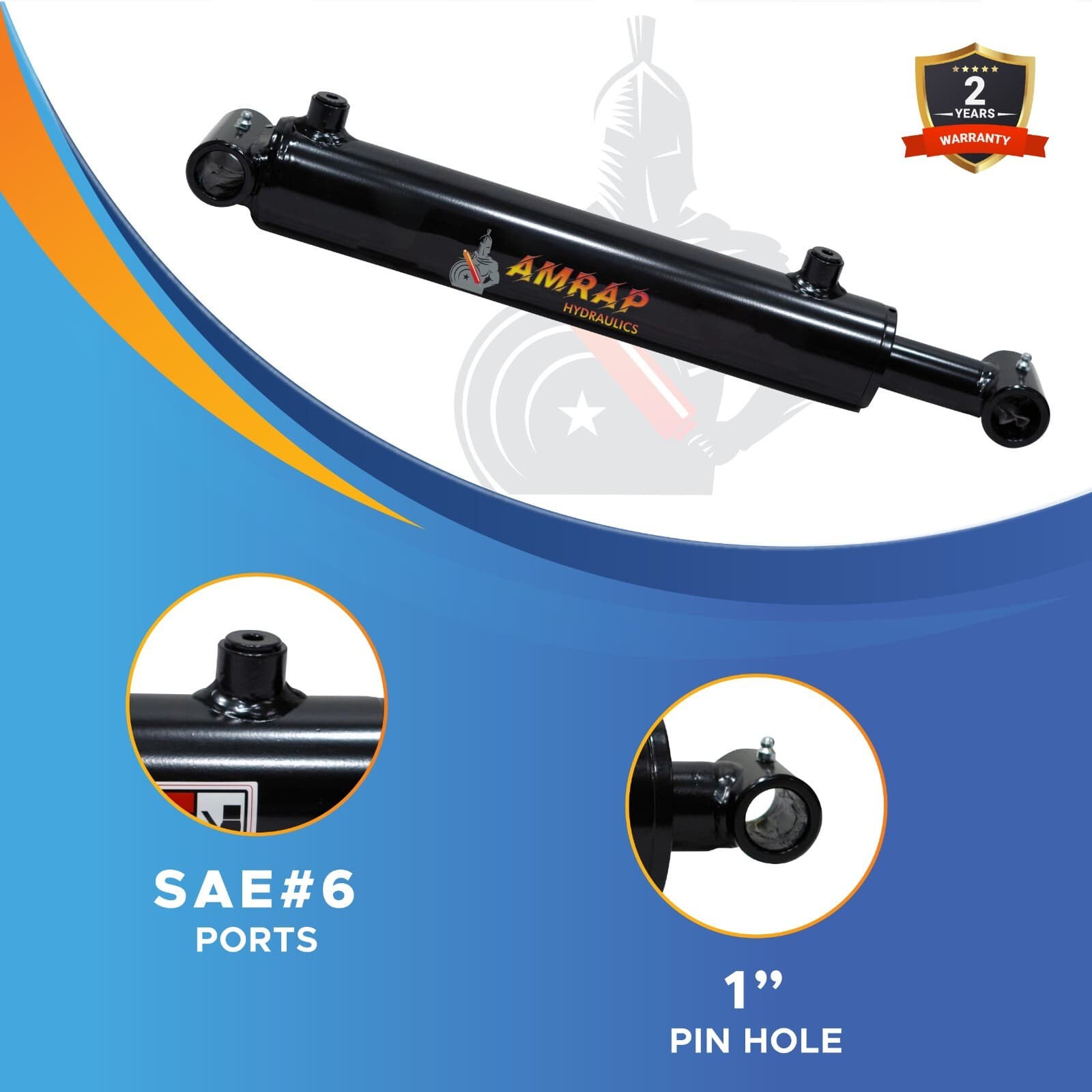 2x8 Hydraulic Cylinder - 2" Bore, 8" Stroke - Welded Cross Tube Cylinder (new) 3