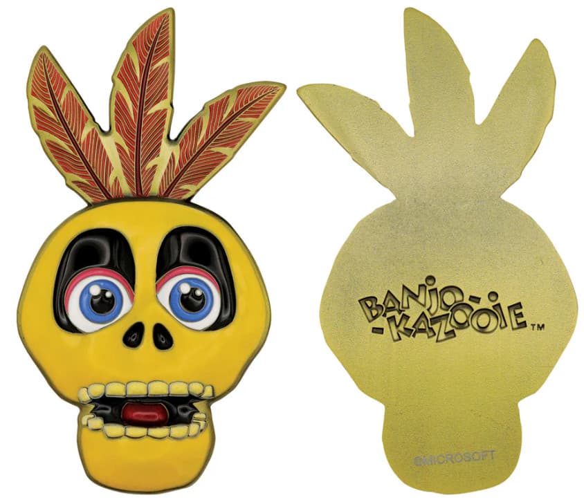 Banjo Kazooie Mumbo Jumbo & Jiggy Piece Metal Medallions Figurines Set Of 3 5