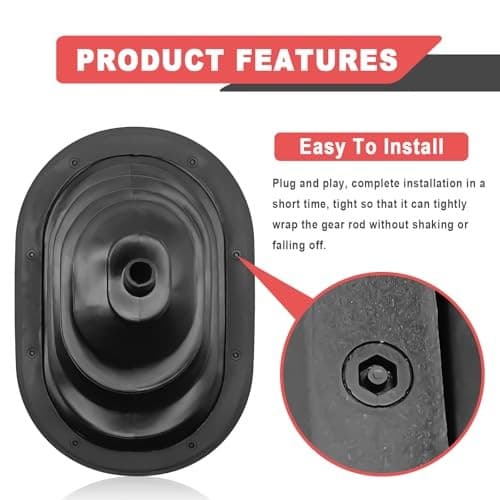Manual Transmission Gear Shifter Boot Cover, Shifter Cover Compatible with JP  5
