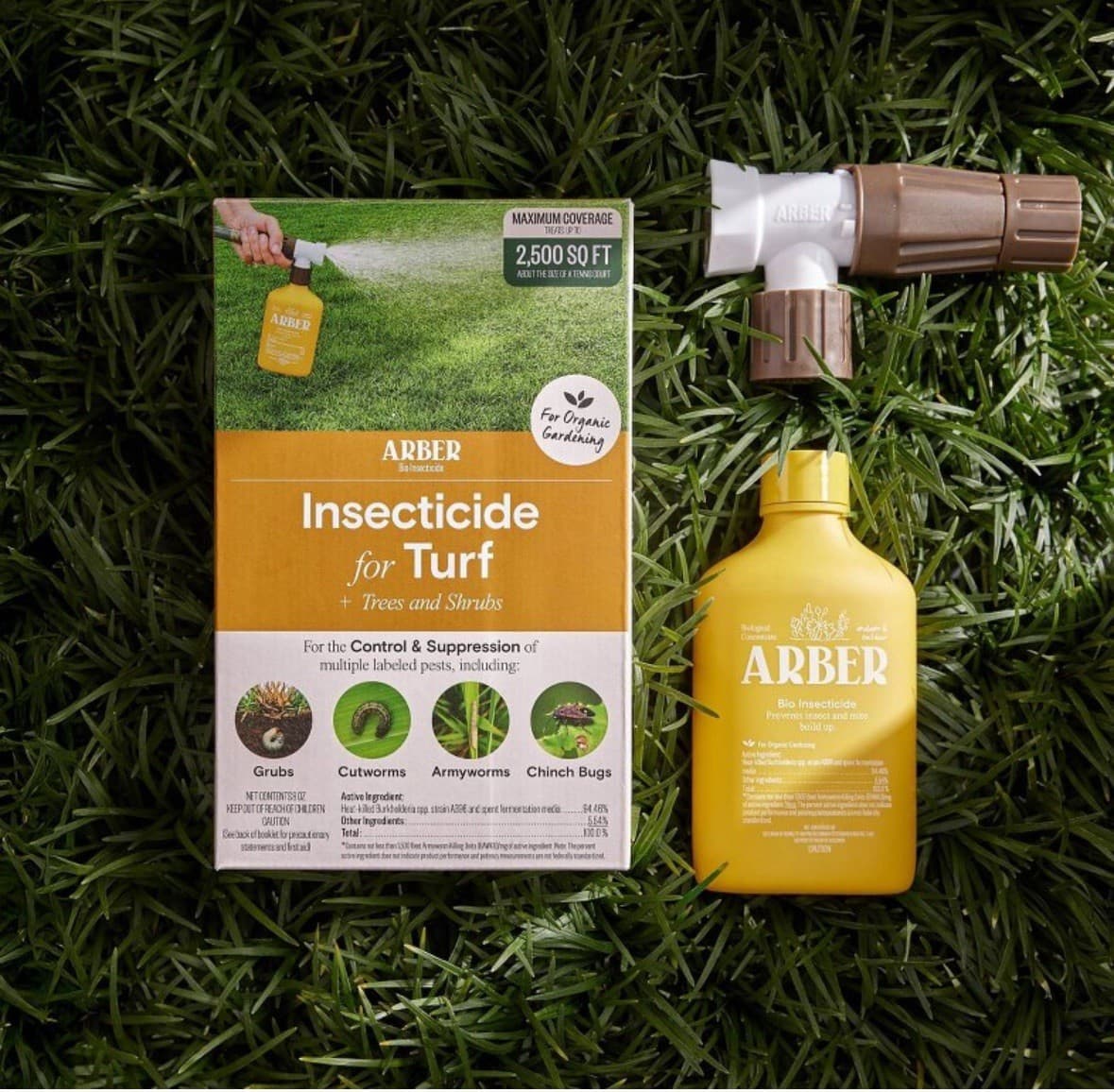 Arber Organic Lawn Tree And Shrub Insecticide Ready To Spray Fertilizer New 3