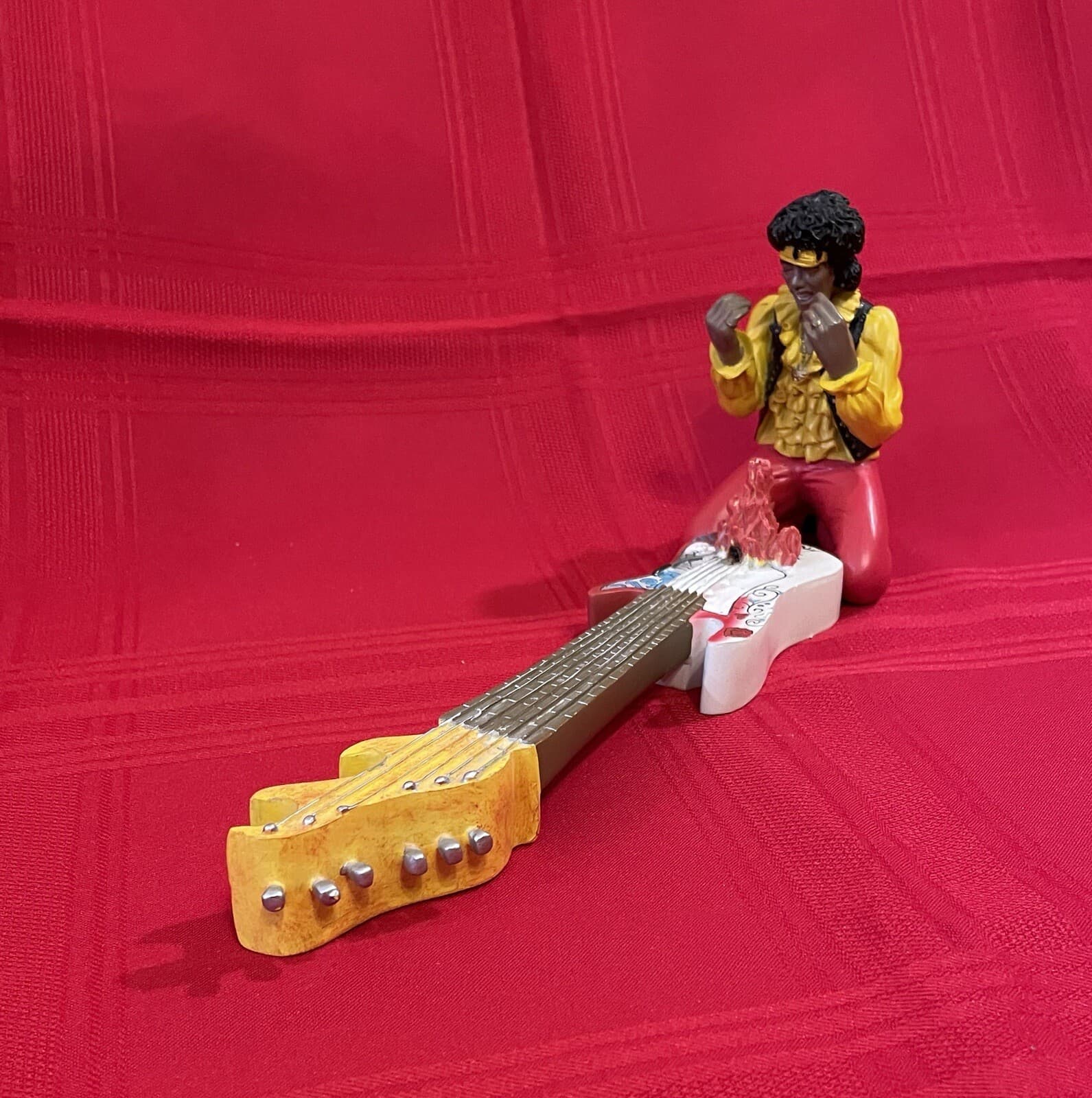 Jimi Hendrix Figure Sitting Burning Guitar in 1967 at the Monterey Pop Festival 5