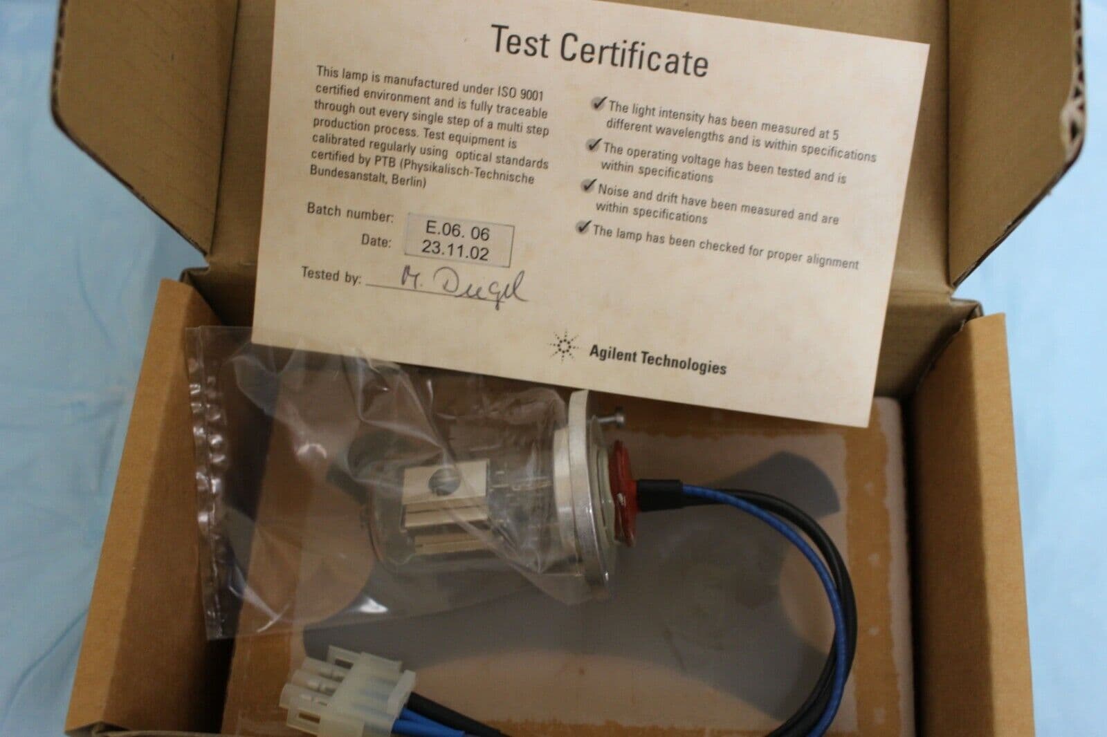 New Sonntek D2 Lamp LH-18 for G1314A Agilent Absorbance Detector BLS-G1314A-001 2