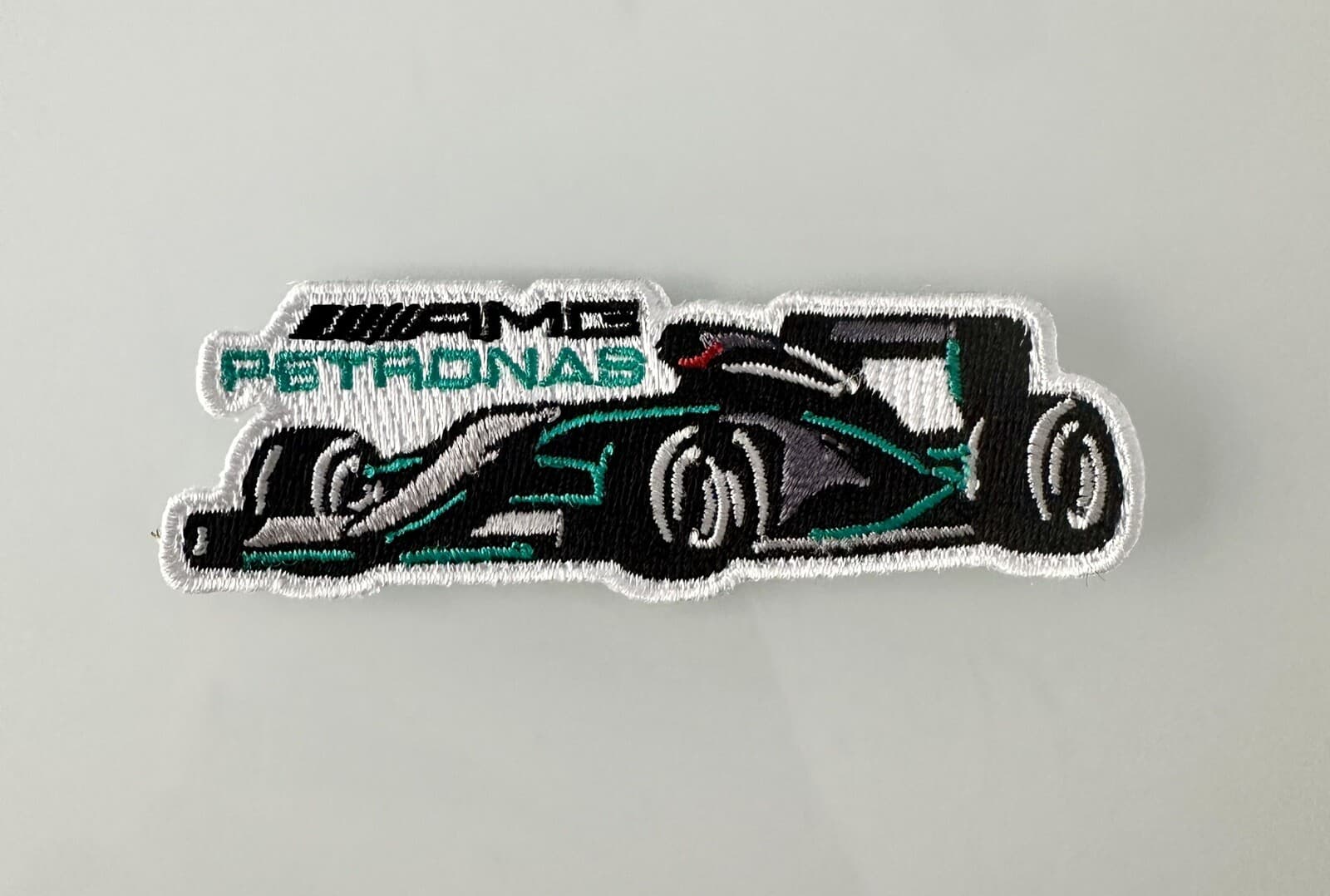 F1 AMG PETRONAS MERCEDES RACE CAR RACING Iron on PATCH 1.5” H X 3” L 2
