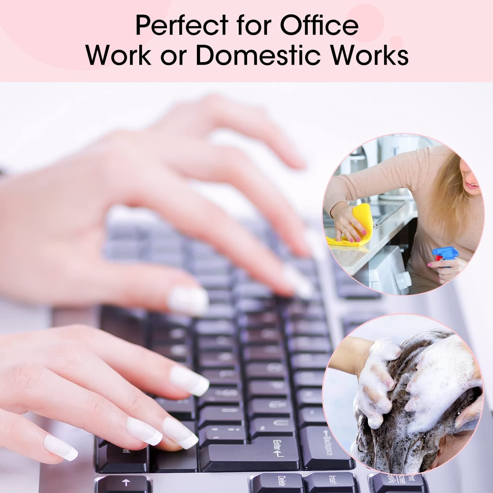 	500PCS Short Nail Tips for Acrylic Nails - Clear False Nail Tips Short	 6