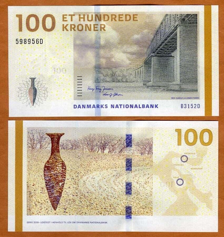 Denmark, 100 Kroner, Serie 2009, dated 2015, P-66, UNC