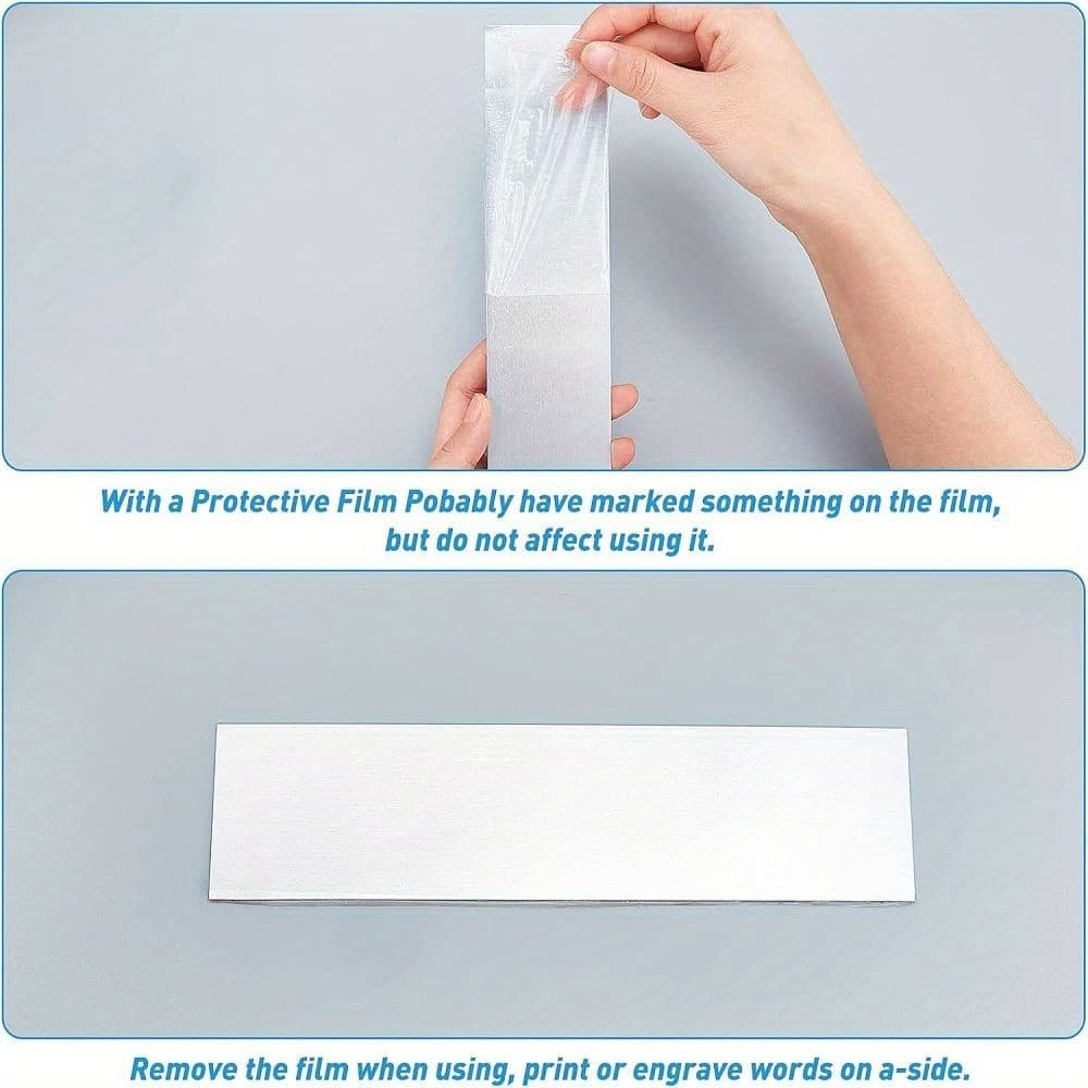 12pcs Aluminum Office Nameplates 8x2 Sublimation Name Plates Blank Metal Name 5