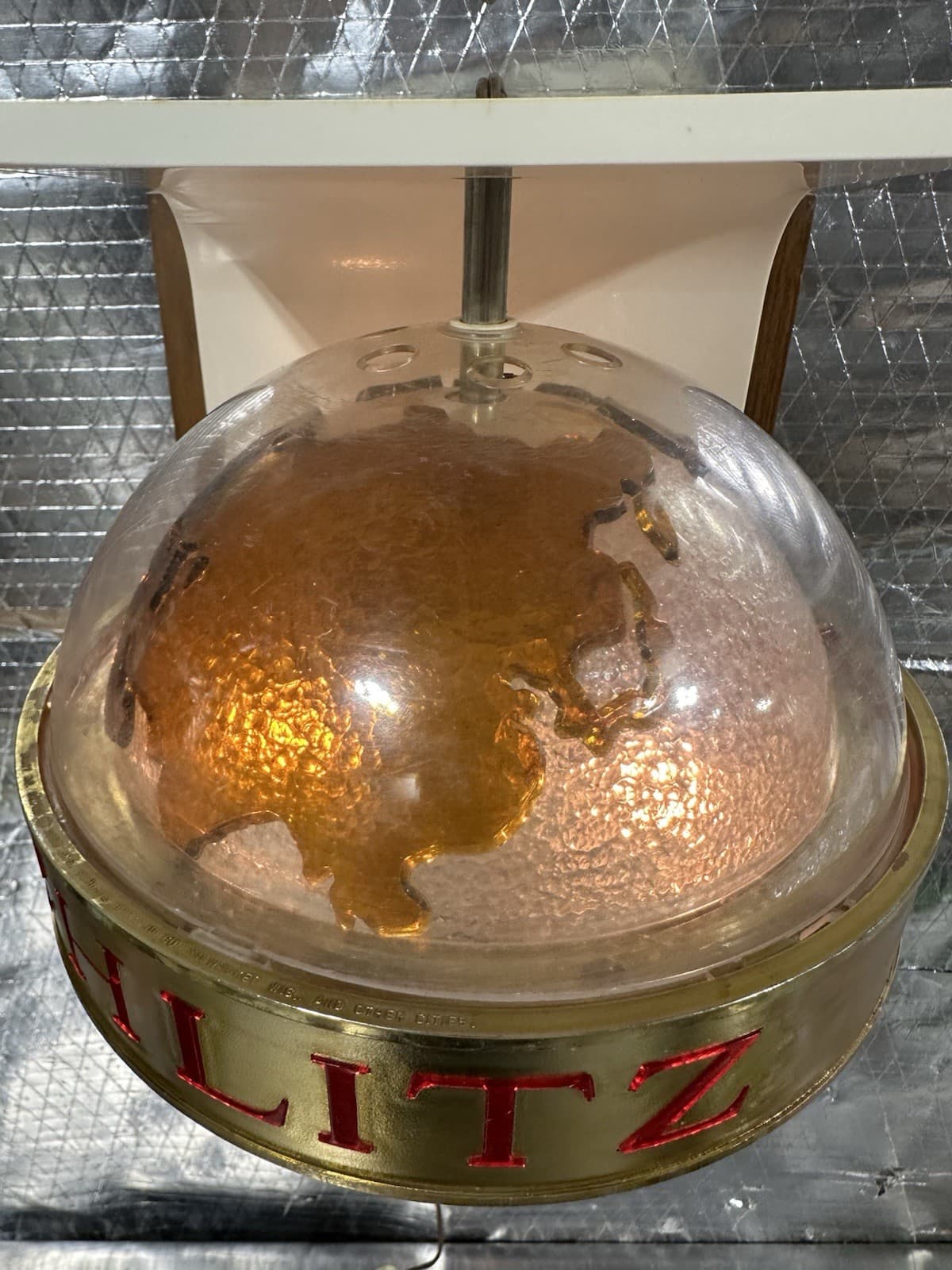 1960s Schlitz Beer Rotating Motion Globe Lighted Sign Wall Sconce 2