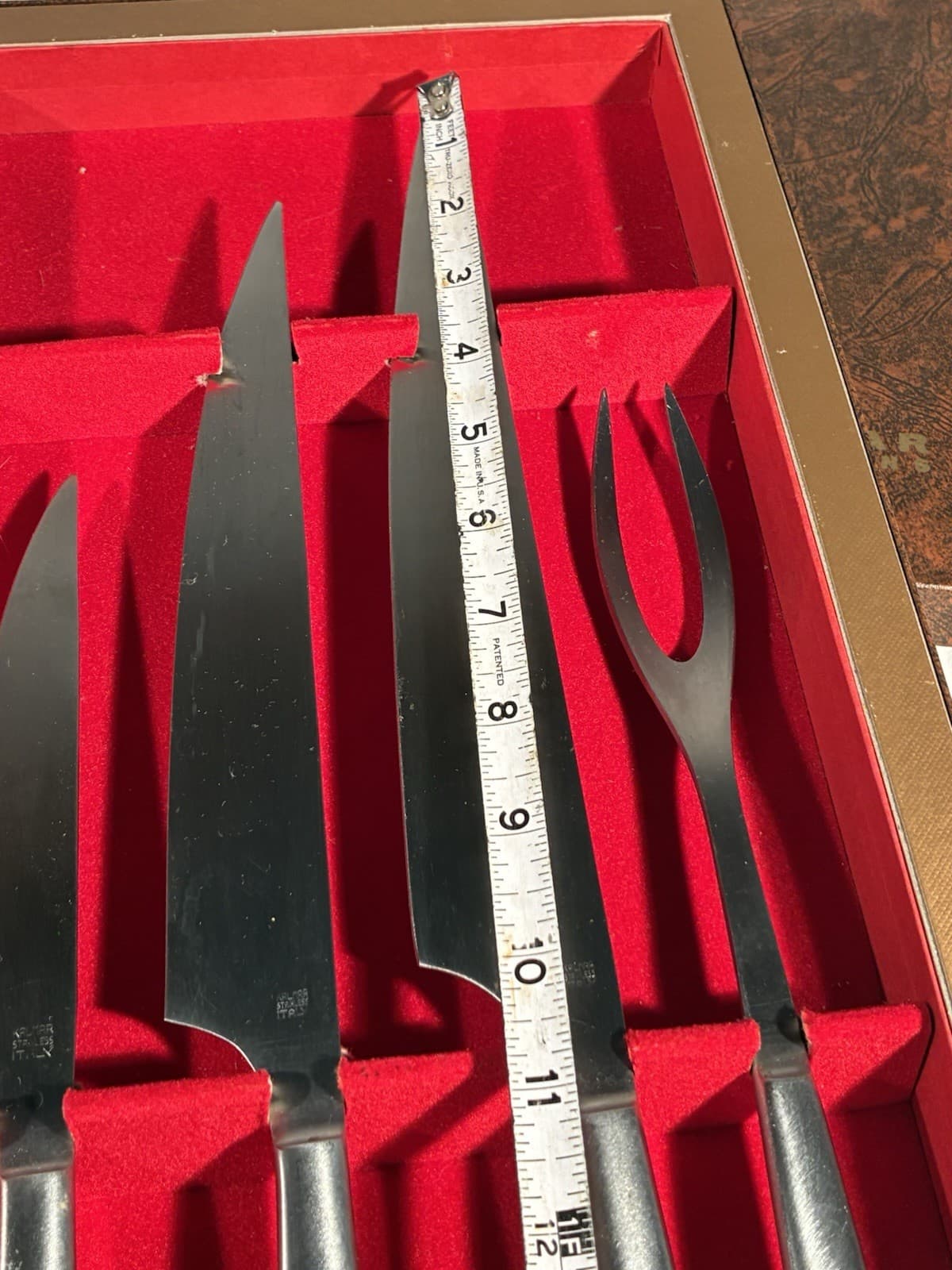 Vintage Kalmar Designs 4 pc Stainless Steel Knife and Fork Boxed Set from Italy 6