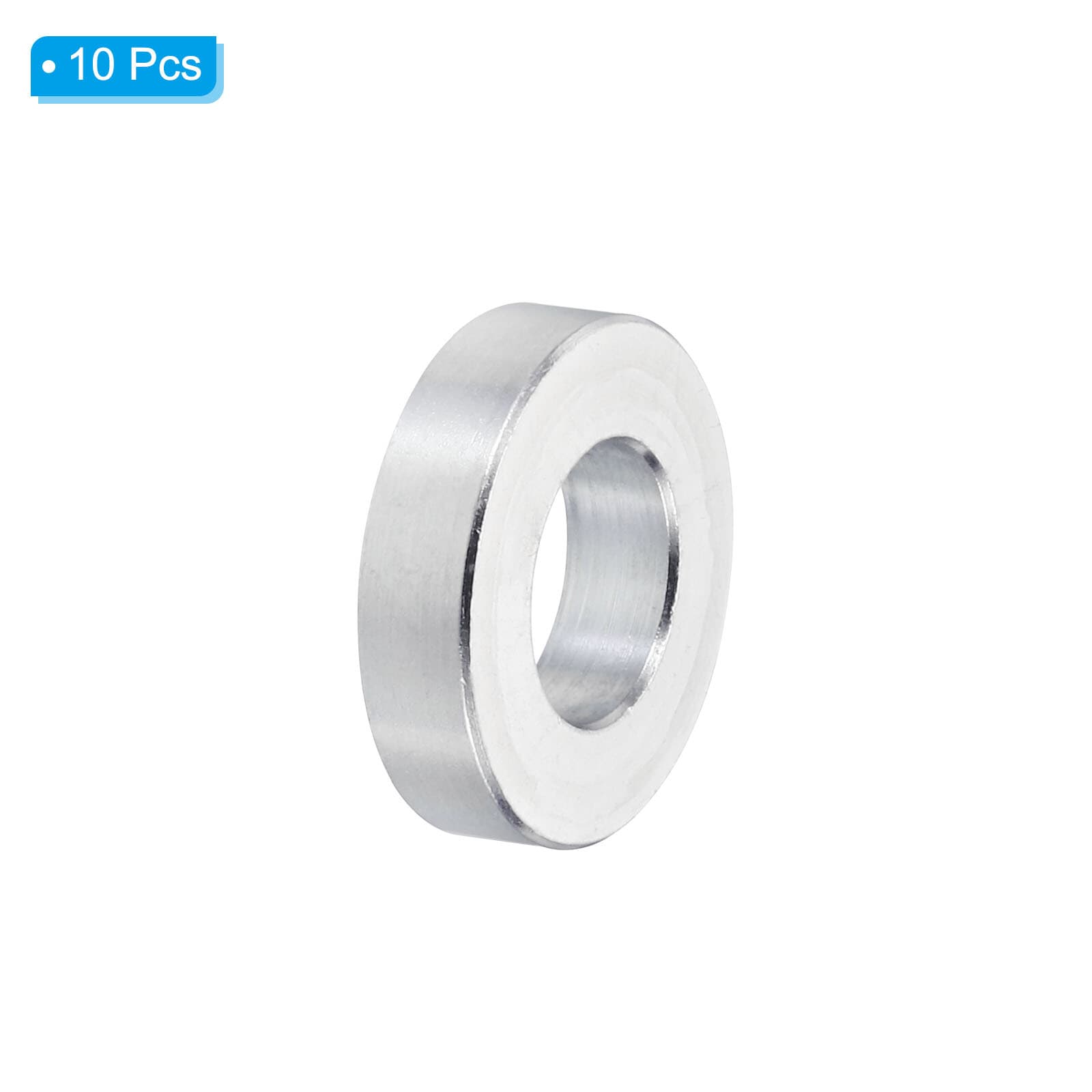 M10 Aluminum Spacers, 10 Pcs Metal Spacer Aluminum 10.5mm ID x 20mm OD x 5mm L 3