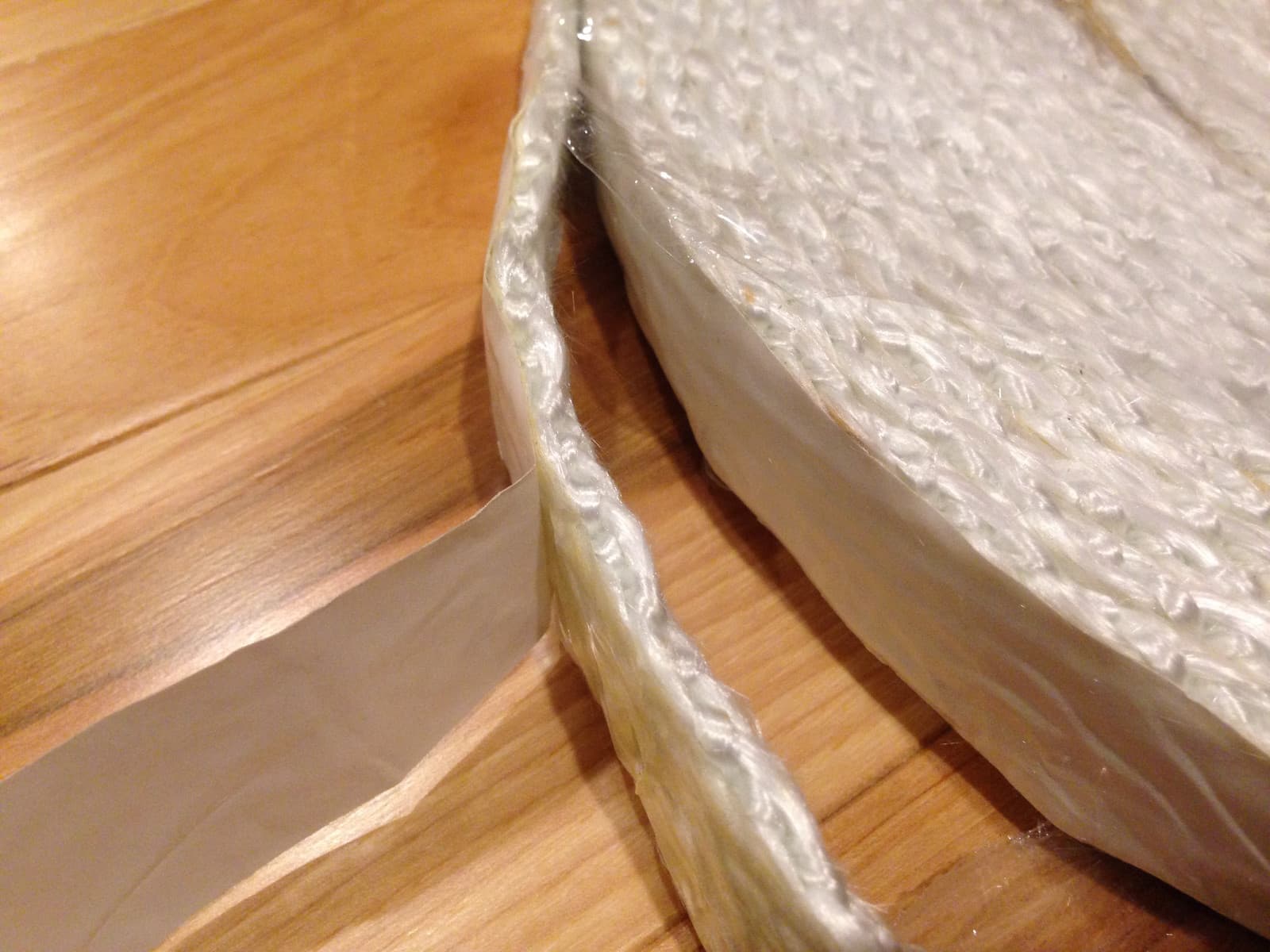 Flat 1.5" x 1/4" x 10' thick Self Adhesive Back Gasket Rope Fiberglass