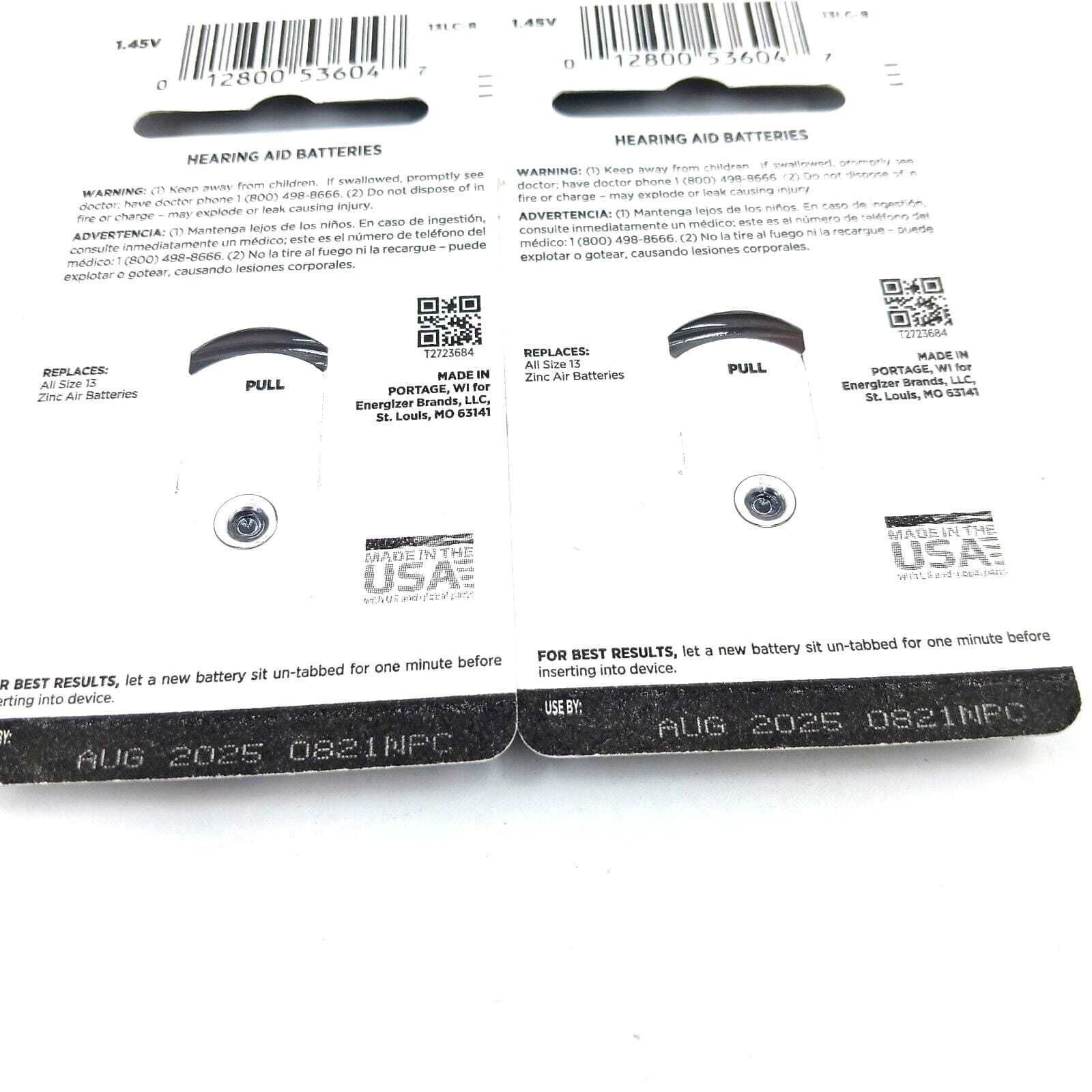 Rayovac Loud N' Clear Size 13 Hearing Aid Batteries 2 Packs For 16 Batteries New 3