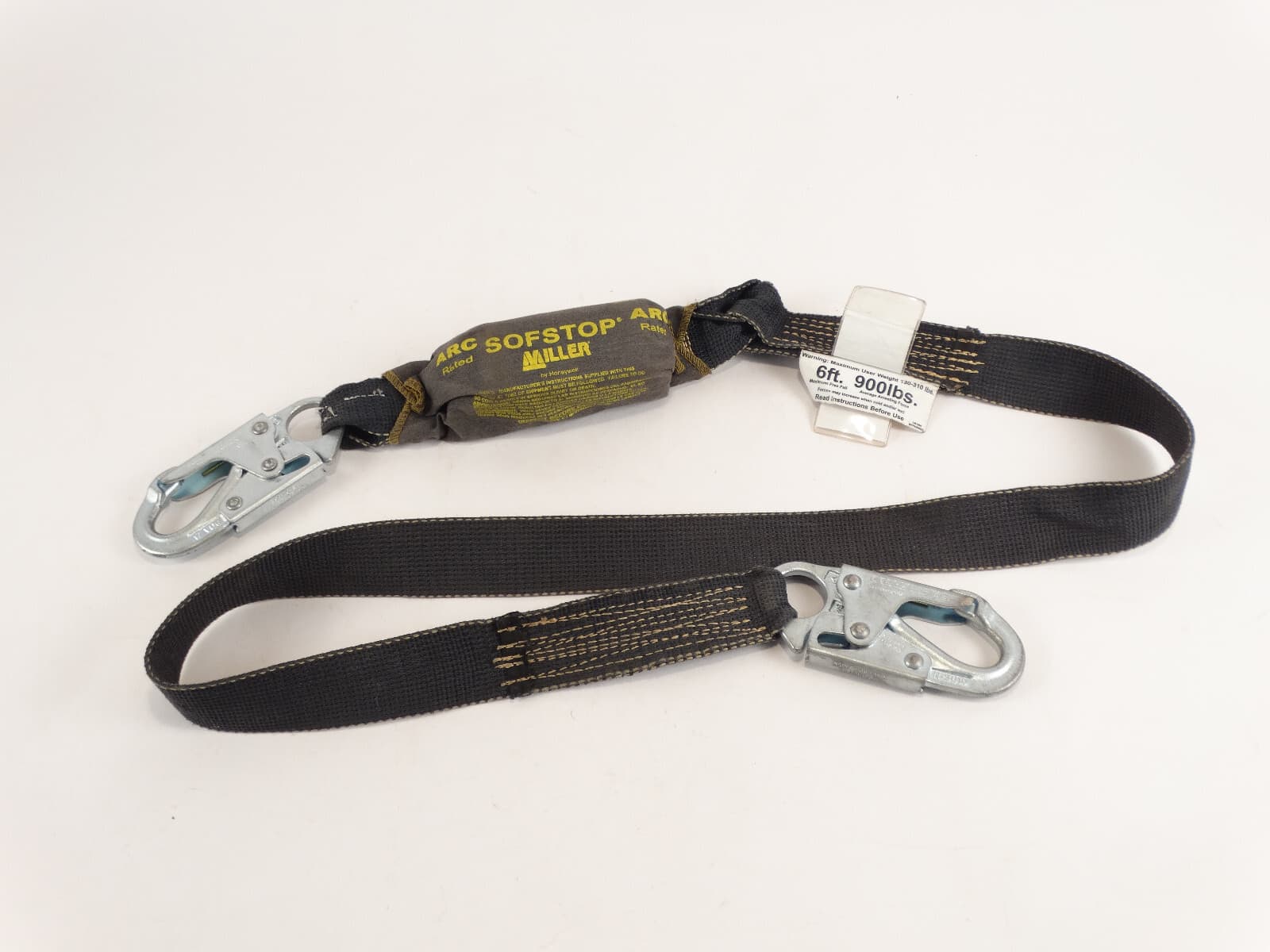Honeywell Miller SofStop Series Shock Absorbing Web Lanyard 6ft/9000lbs