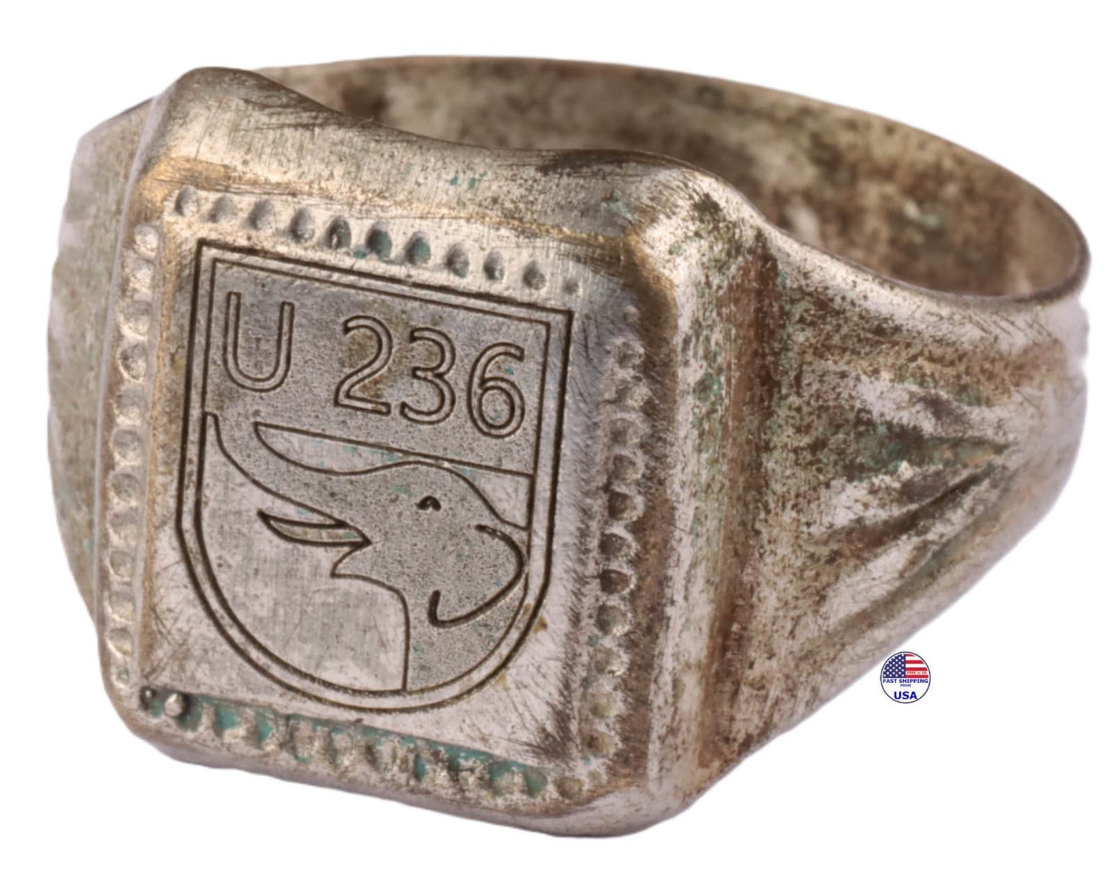 U 236 Elephant U-boat WW2 German ring naval submarine U-Boot Kriegsmarine Navy