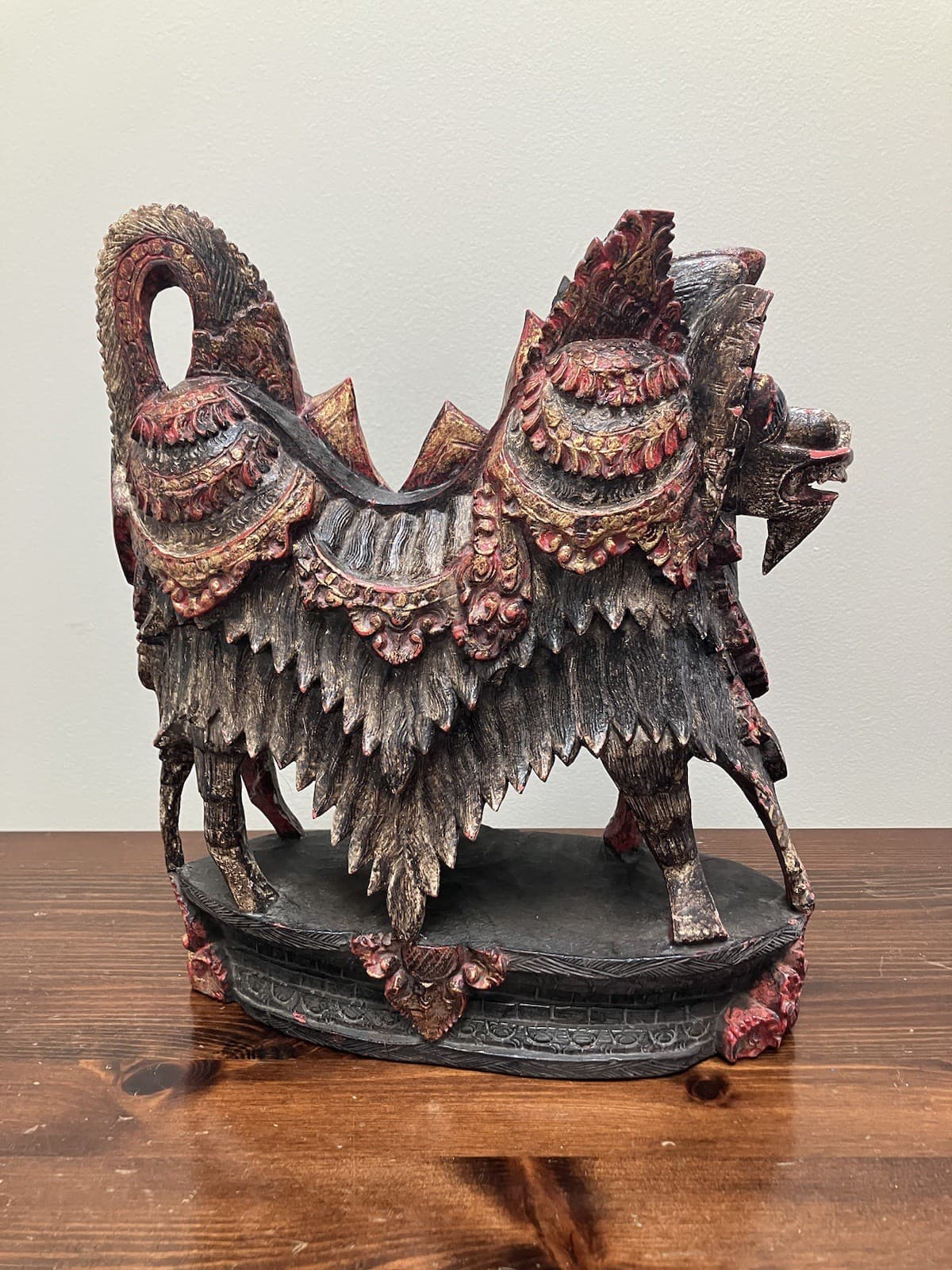 Balinese Barong Wooden Sculpture Statue Bali Indonesia 11” Pls Read