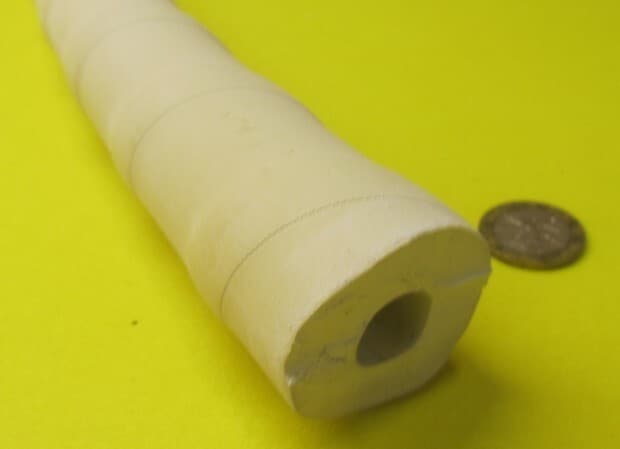 Gum Rubber Tubing,Vacuum Rated,Tan, 1 5/8" x 5/8" ID x 3/8" Wall x 5 Ft Length