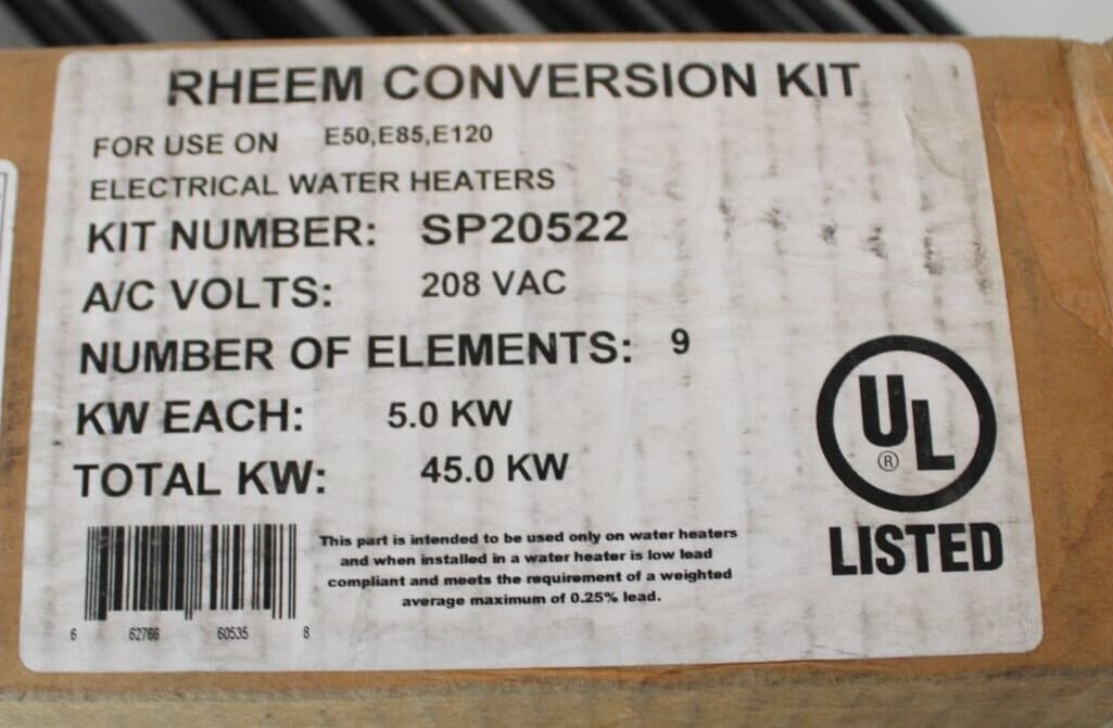 AO Smith 100109168 - 208V x 9 Elements Kit, 45KW Total 2
