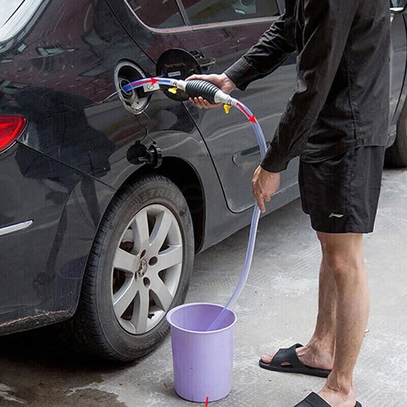 Siphon Hand Pump Portable Manual Car Fuel Transfer for Gas Gasoline Petrol 2M 4