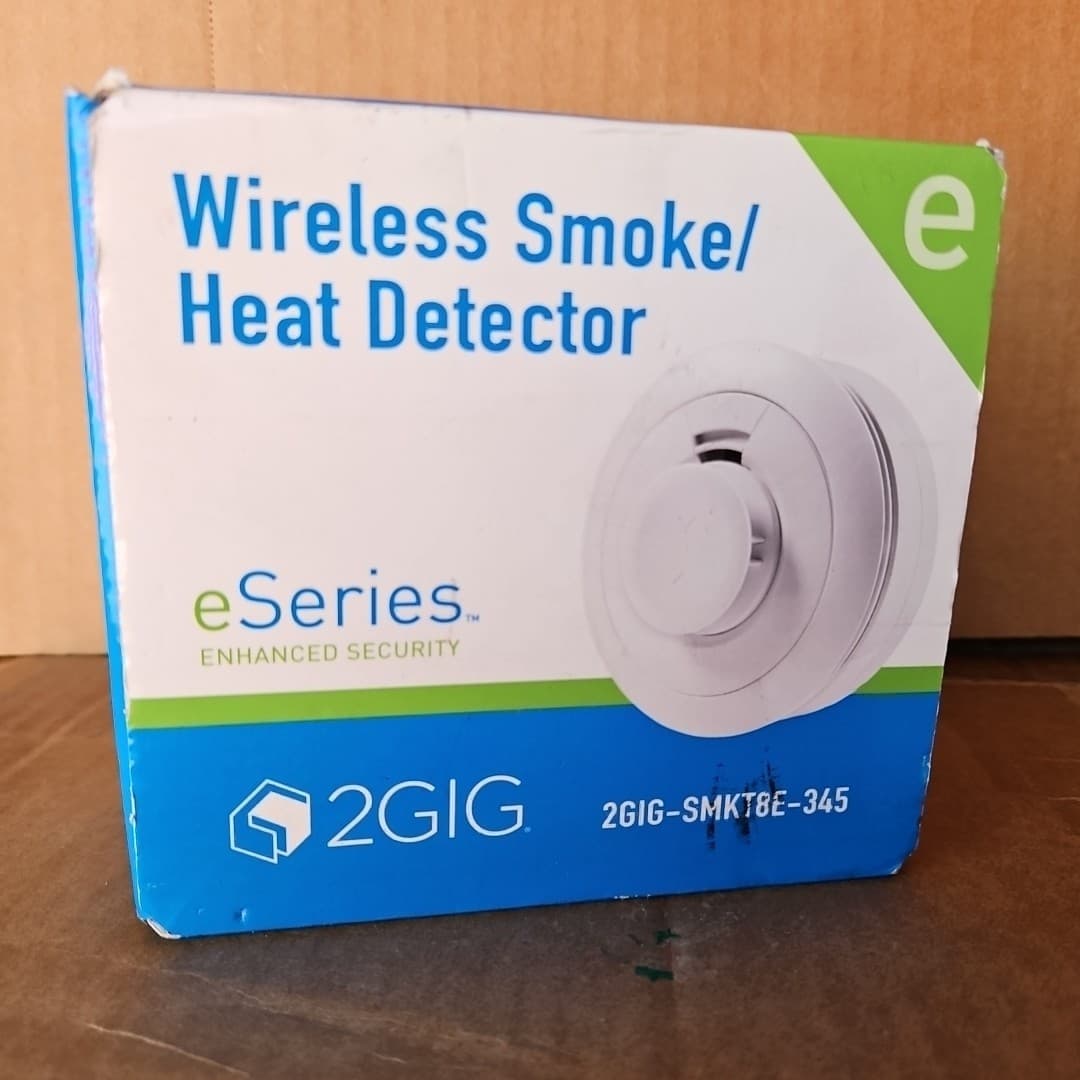 2GIG eSeries 2GIG-SMKT8E-345 Encrypted Smoke / Heat Detector 2