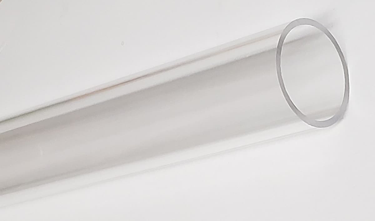 1Pc 2 1/4” x 2" ID x 10" LONG CLEAR ACRYLIC PLEXIGLASS TUBE 3