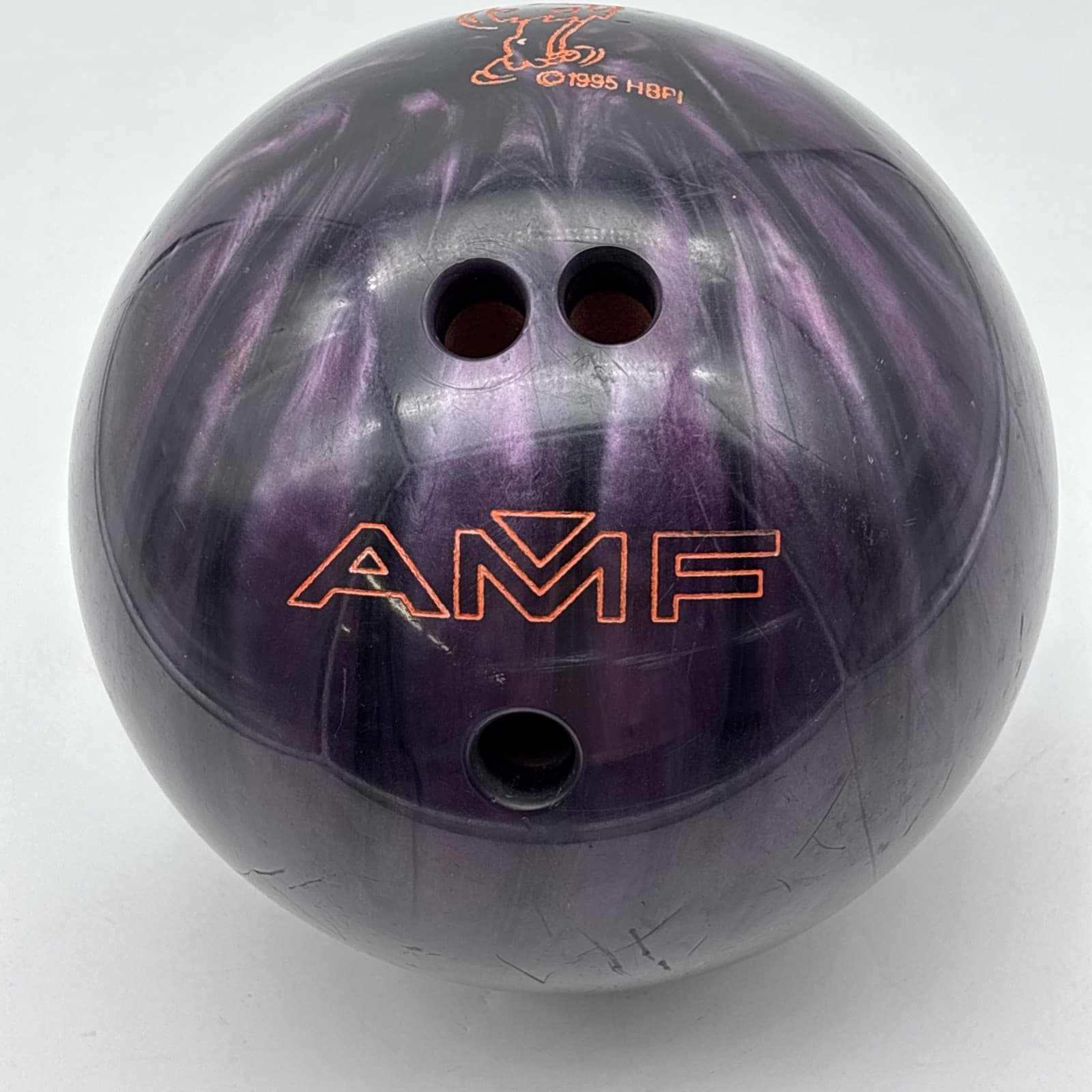 Vintage 1995 AMF Fred Flintstone "Twinkletoes" 8 lb Bowling Ball Used Drilled 4