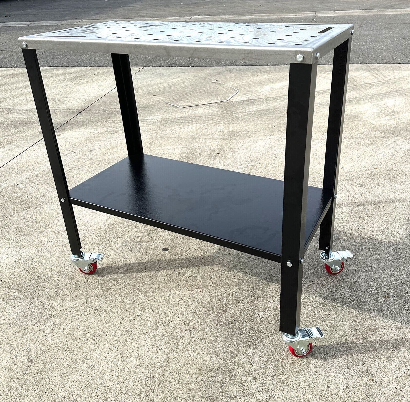 Heavy Duty 18" x 36" Steel Welding Table Cart 1200 lbs Capacity w/Swivel Casters