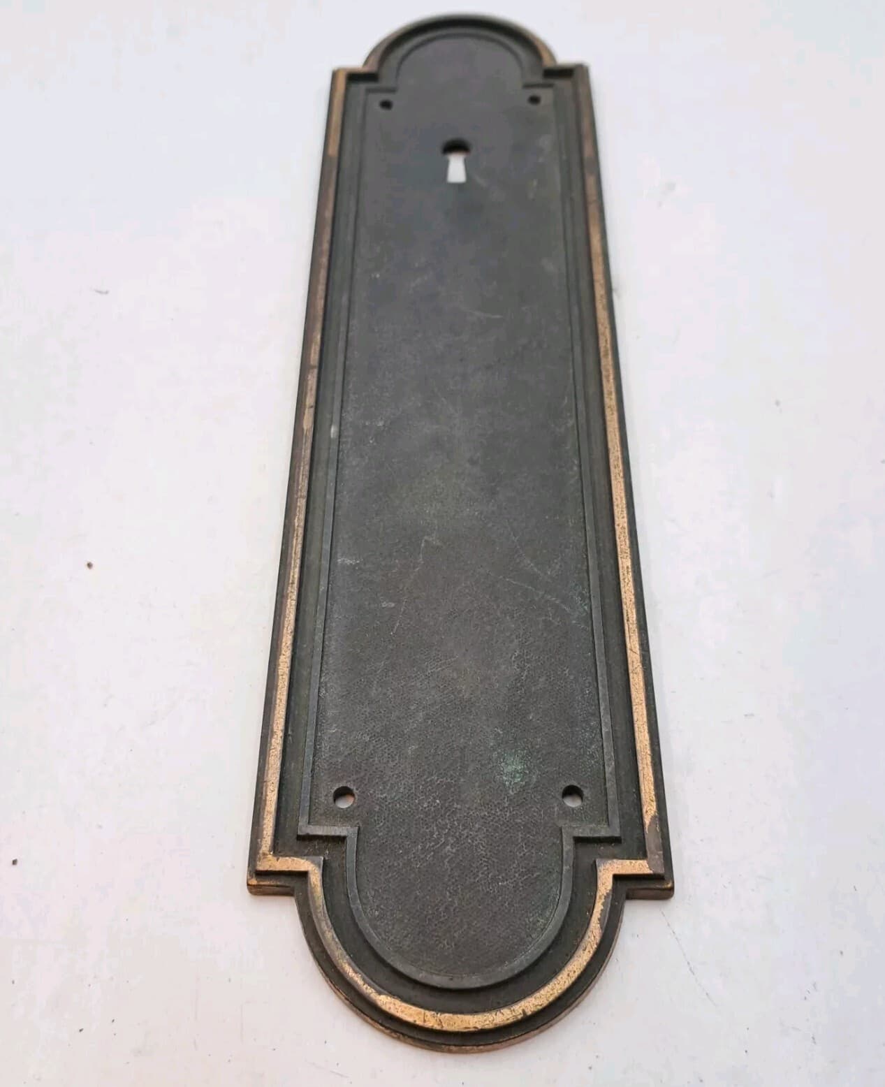 Antique / Vintage Door Push Plate Brass or Bronze Old Push Plate Yale Hardware  2