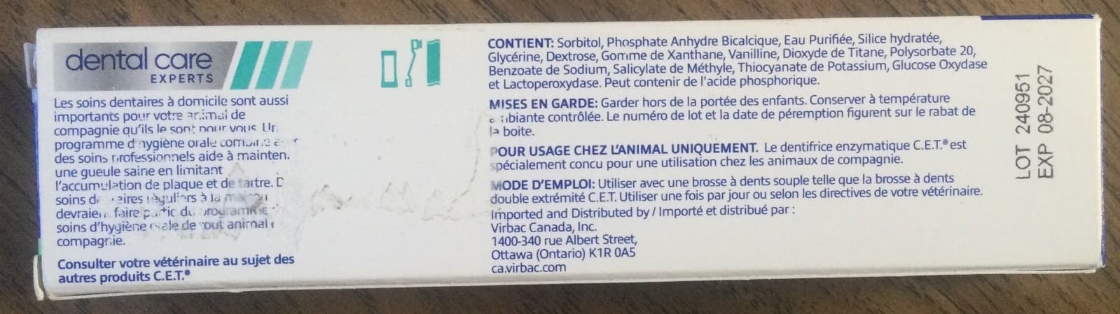 Virbac C.E.T. Enzymatic Toothpaste Cats/Dogs Vanilla Mint Flavor 2.5oz NEW 2