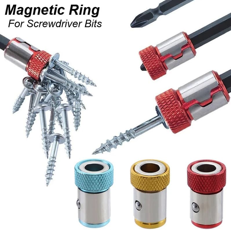 3 pcs Magnetic Ring Screwdriver Bit Holder 1/4" Strong Magnet Adapter Tool - NEW