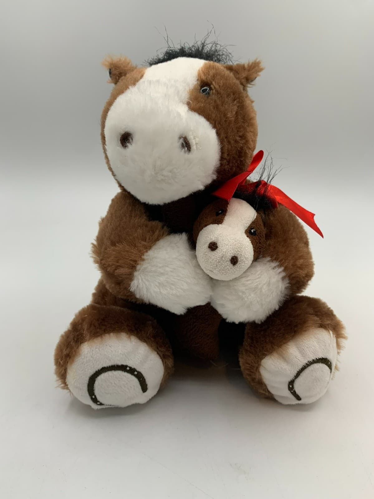 Creature Comforts Horse Hugs from Texas Mom and Baby Horse Plush Horseshoe 9" 5