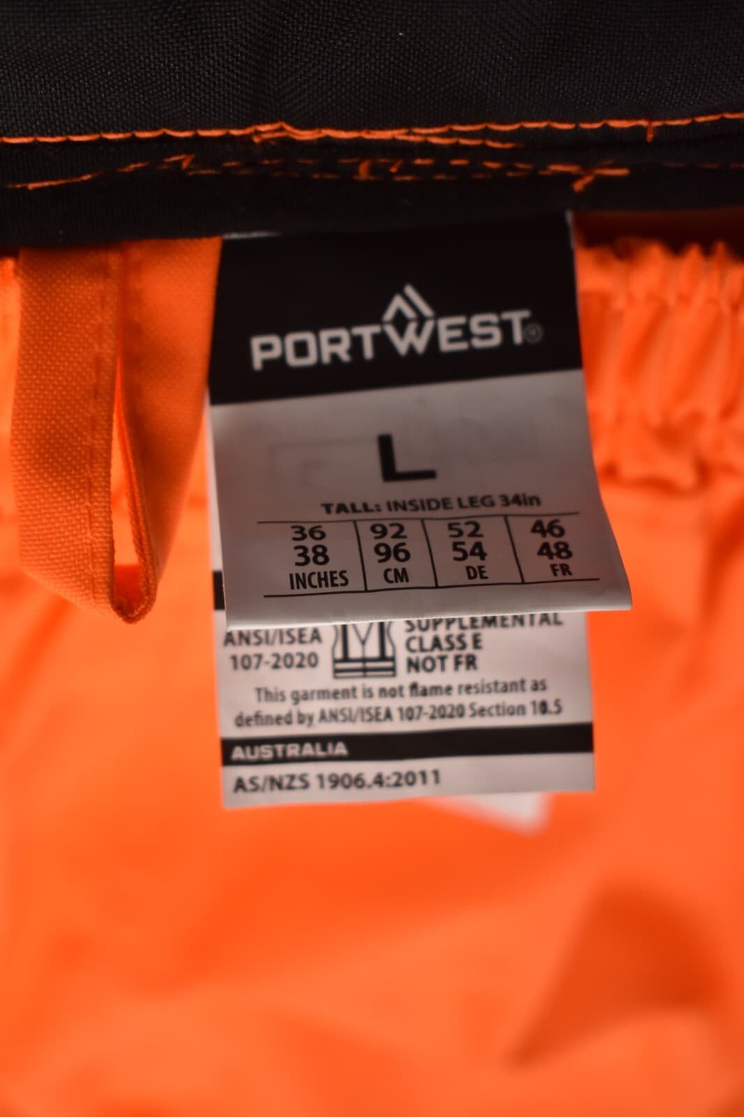 Portwest W9020 Work Trousers Flame Retardant Pants Large Size 36" Waist 34" Leg 5