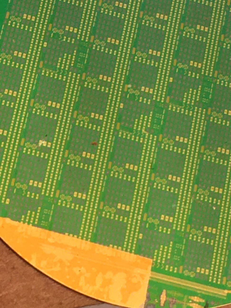 2" Gold Silicon Wafer Unique Extremely Rare RF NAND Vintage CPU Chip 4