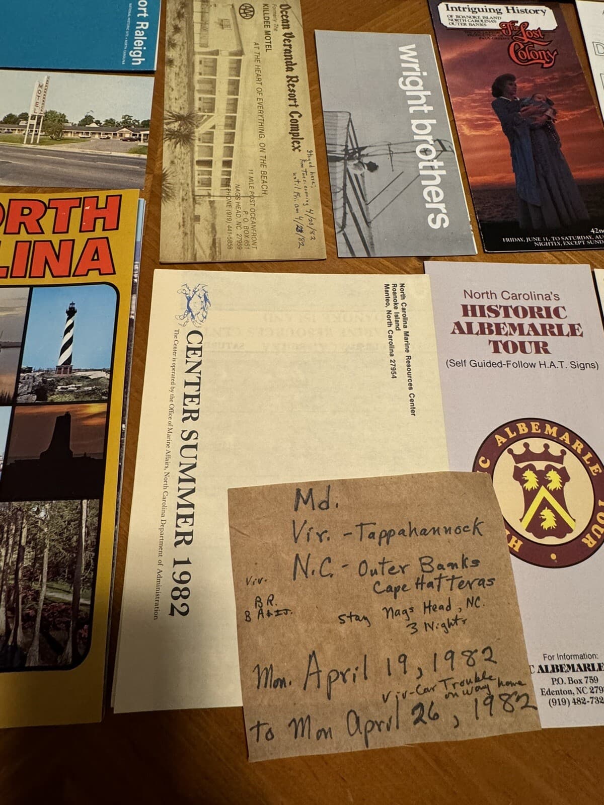 NC Outer Banks Cape Hatteras 1982 Travel Brochure North Carolina Coast Ephemera 3