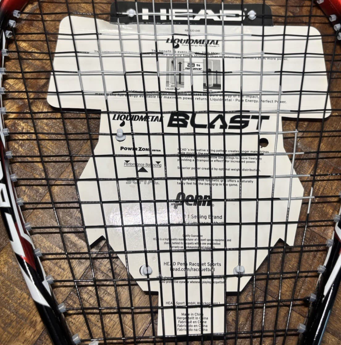 Head Liquidmetal Racquetball Racquet Red Mega Blast NEW With Black Bag 4