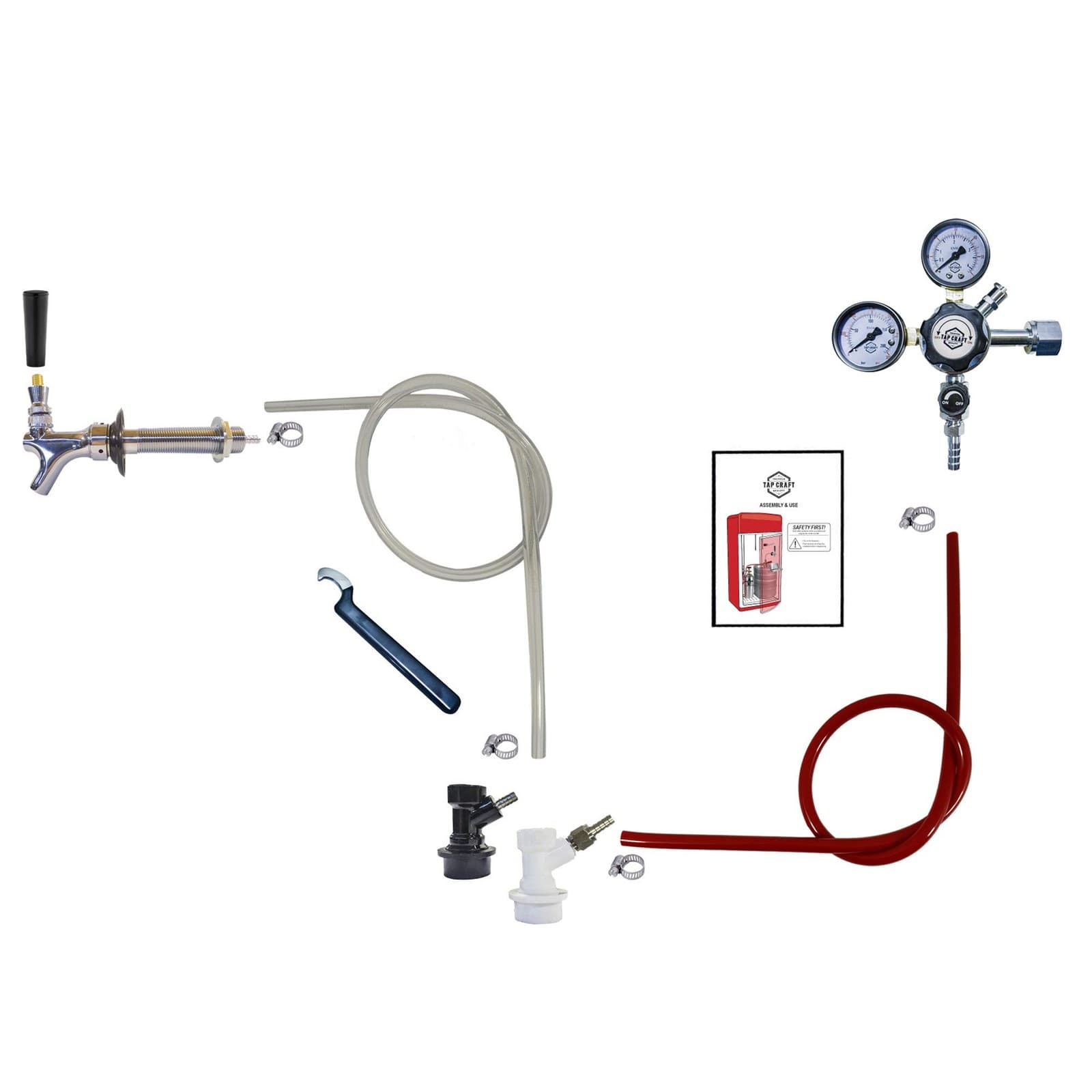 Kegerator Conversion Kit 1 Faucet Pro Dual Gauge Regulator Strong
