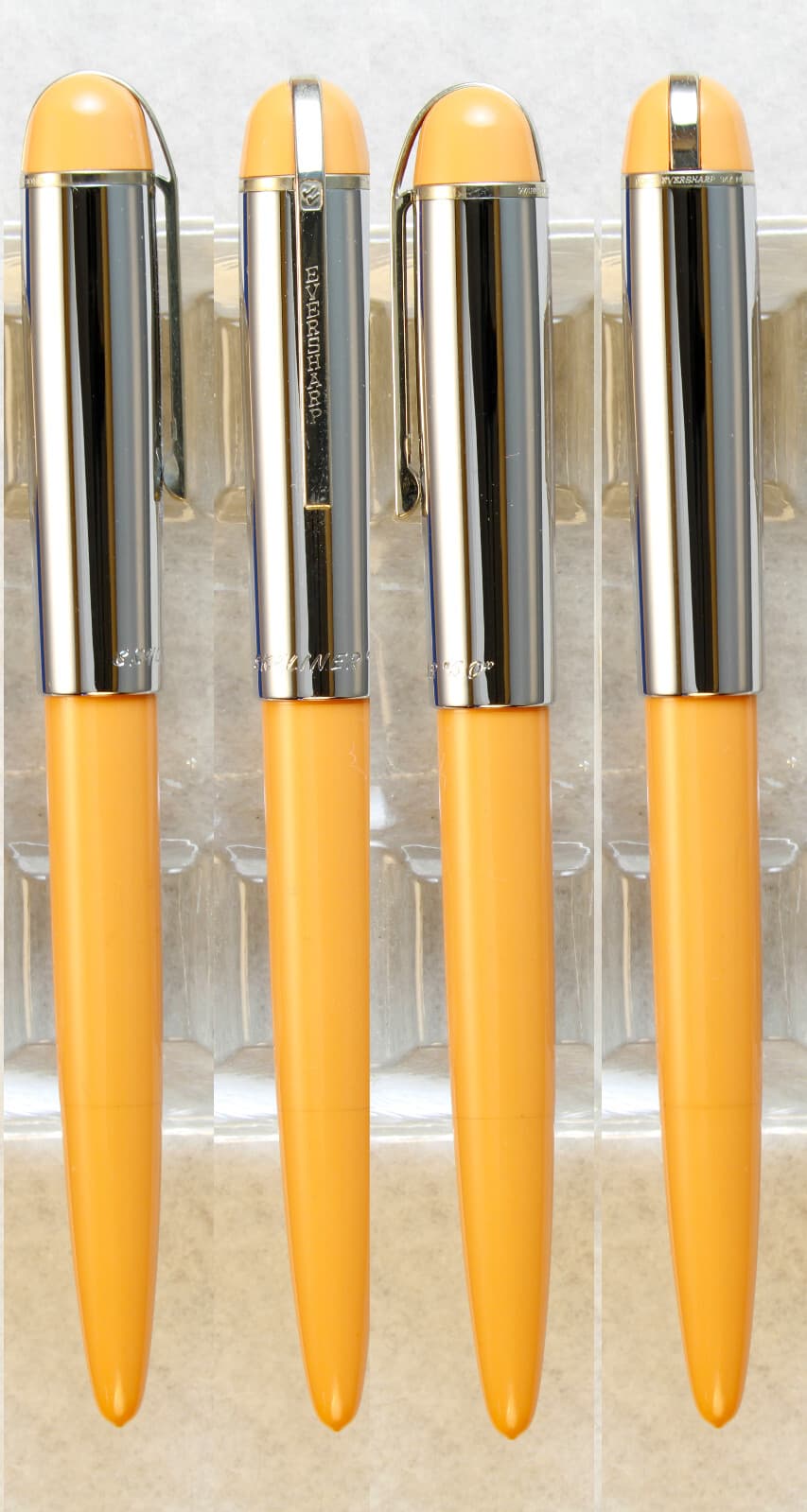 EVERSHARP SKYLINE IN TANGERINE/PASTEL  ORANGE, MODERN/REISSUE  NOS 6