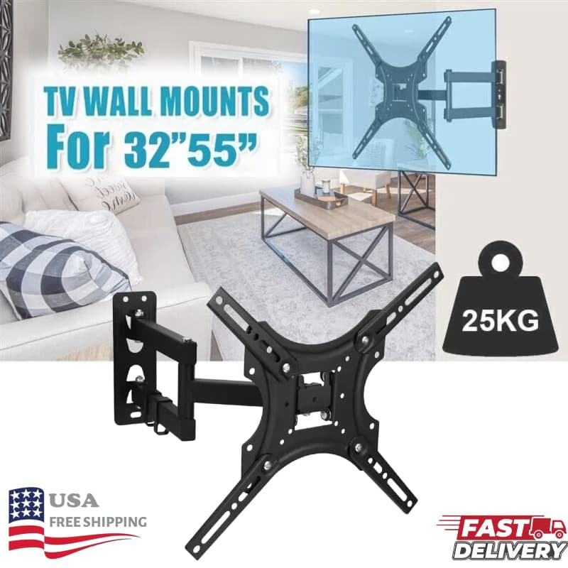 Universal TV Wall Mount Bracket Tilt for 32-55 inch Adjustable Bracket US STOCK 3