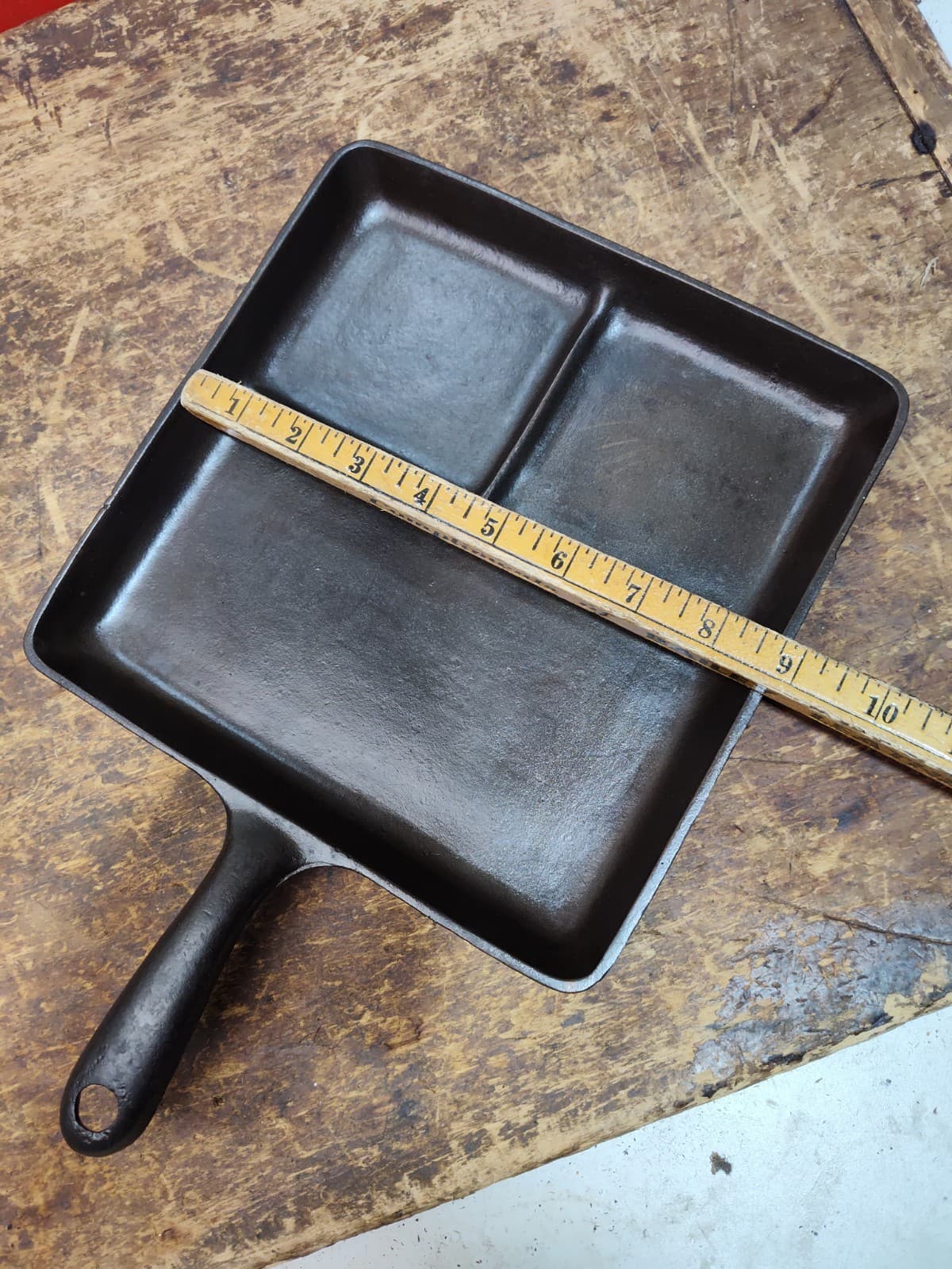 "Fully Restored" Wagner Cast Iron Breakfast Skillet Pan Early Logo Flat 6