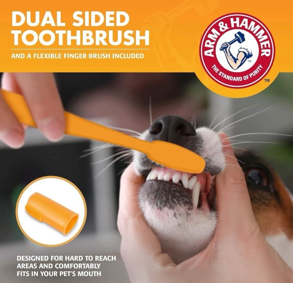 Arm & Hammer for Pets Dog Tartar Control Kit Toothpaste Toothbrush Mint NEW 3