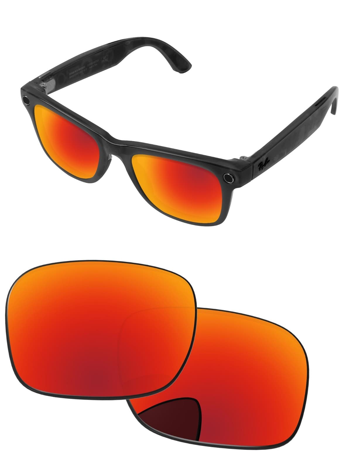 Lenslog Polarized Replacement Lens For-Ray-Ban Meta Wayfarer RW4006-50mm Option