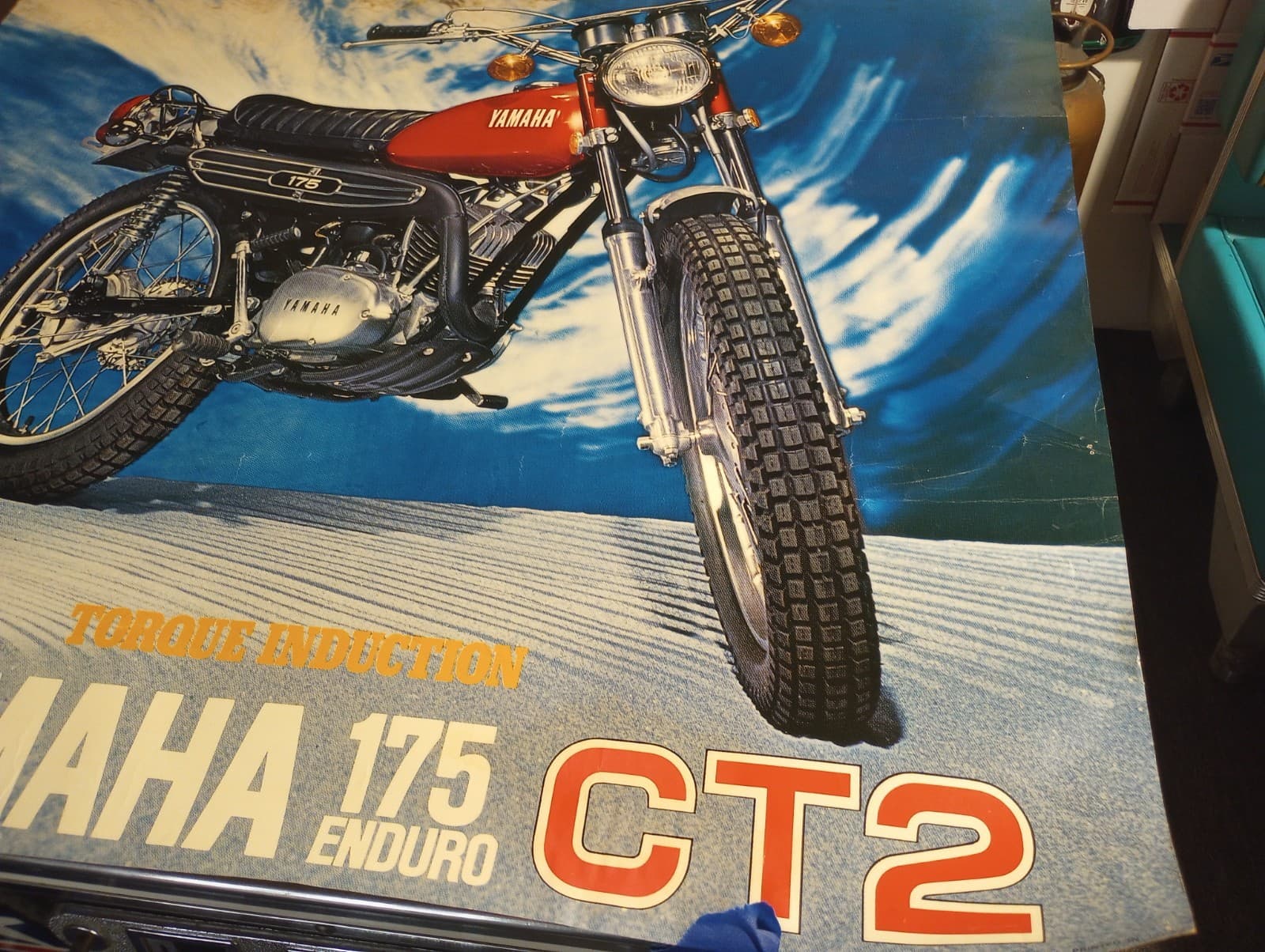  Yamaha CT2  Vintage Poster From The 70's. Yamaha 175cc Enduro CT2 Poster NOS 2