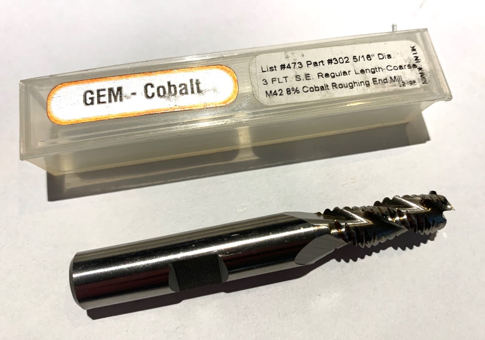 GEM M42 5/16" Cobalt Roughing End Mill - Regular Length-Coarse - 3FLT SE - NEW