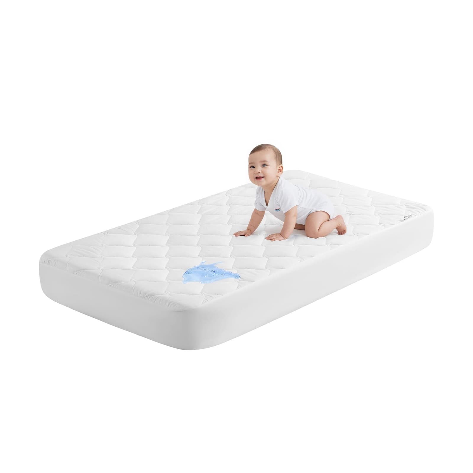 Mattress Crib Foam Toddler Bed Baby Waterproof Cushion Pad Mattress Protector US 2