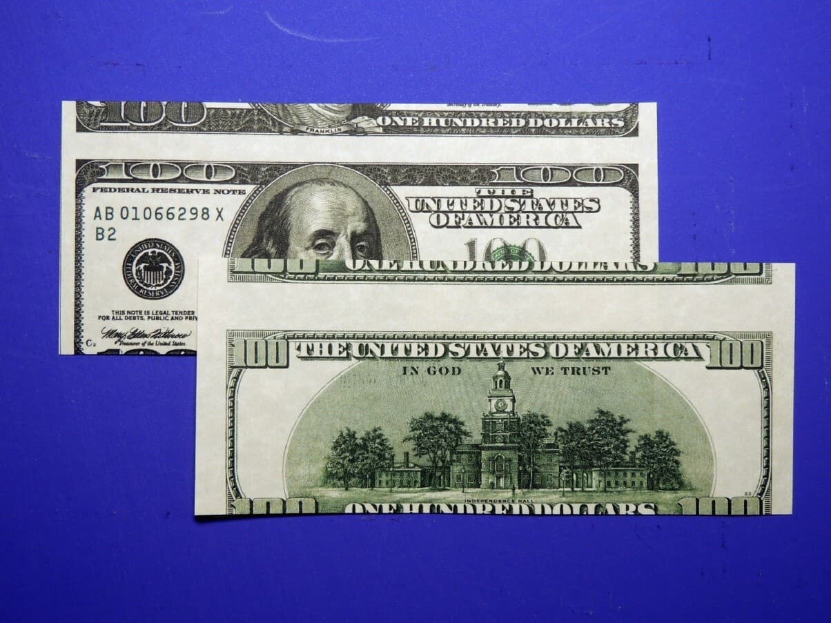 $100 1996 FRN Alignment Error Reproduction U.S. Currency Paper Money Copy 2
