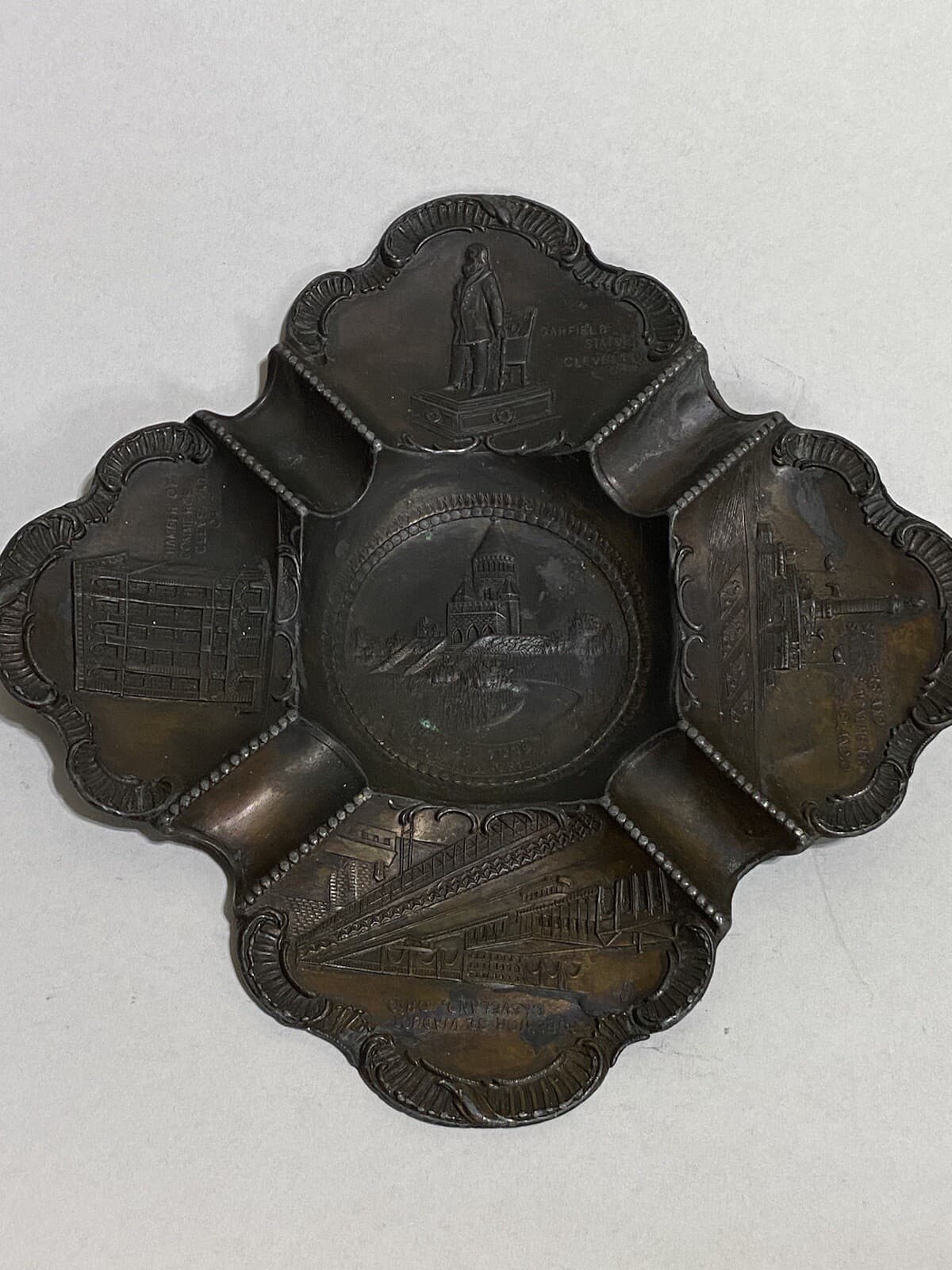 Vtg Garfield Statue Tomb Cleveland Ohio Souvenir Soldier Sailor Monument 2