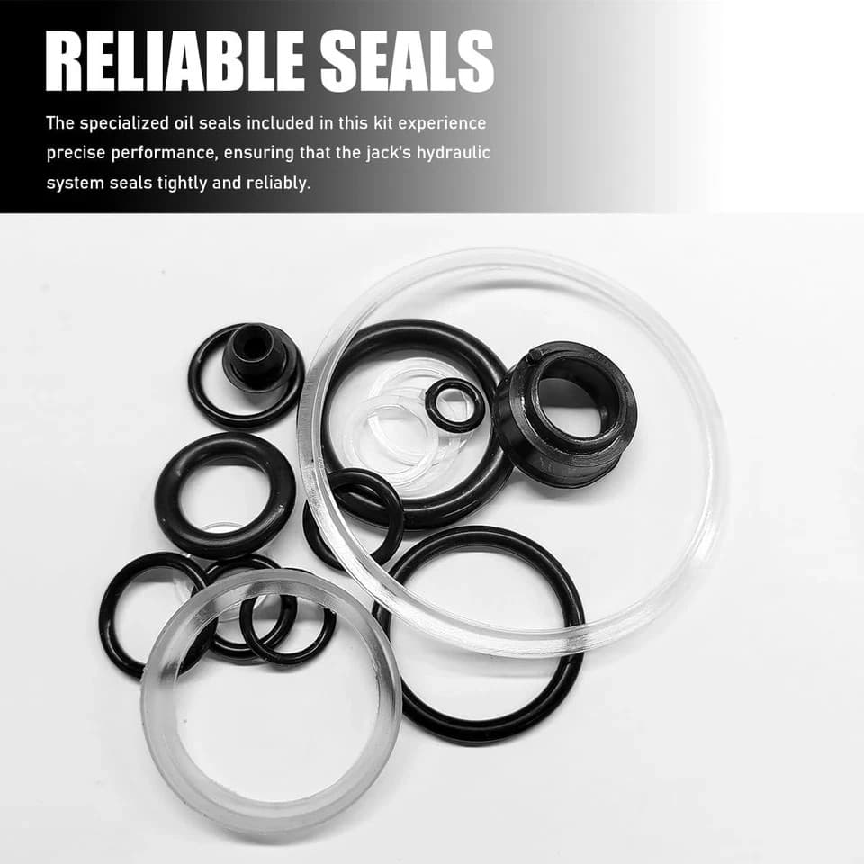 17PCS Floor Jack Seal Kit, 3 Ton Horizontal Hydraulic Jack O-Ring Seal with Oil  3