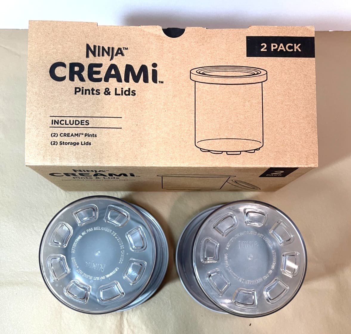 Ninja 4 Pint Containers & Storage Lids New Compatible with any Ninja Creami 2
