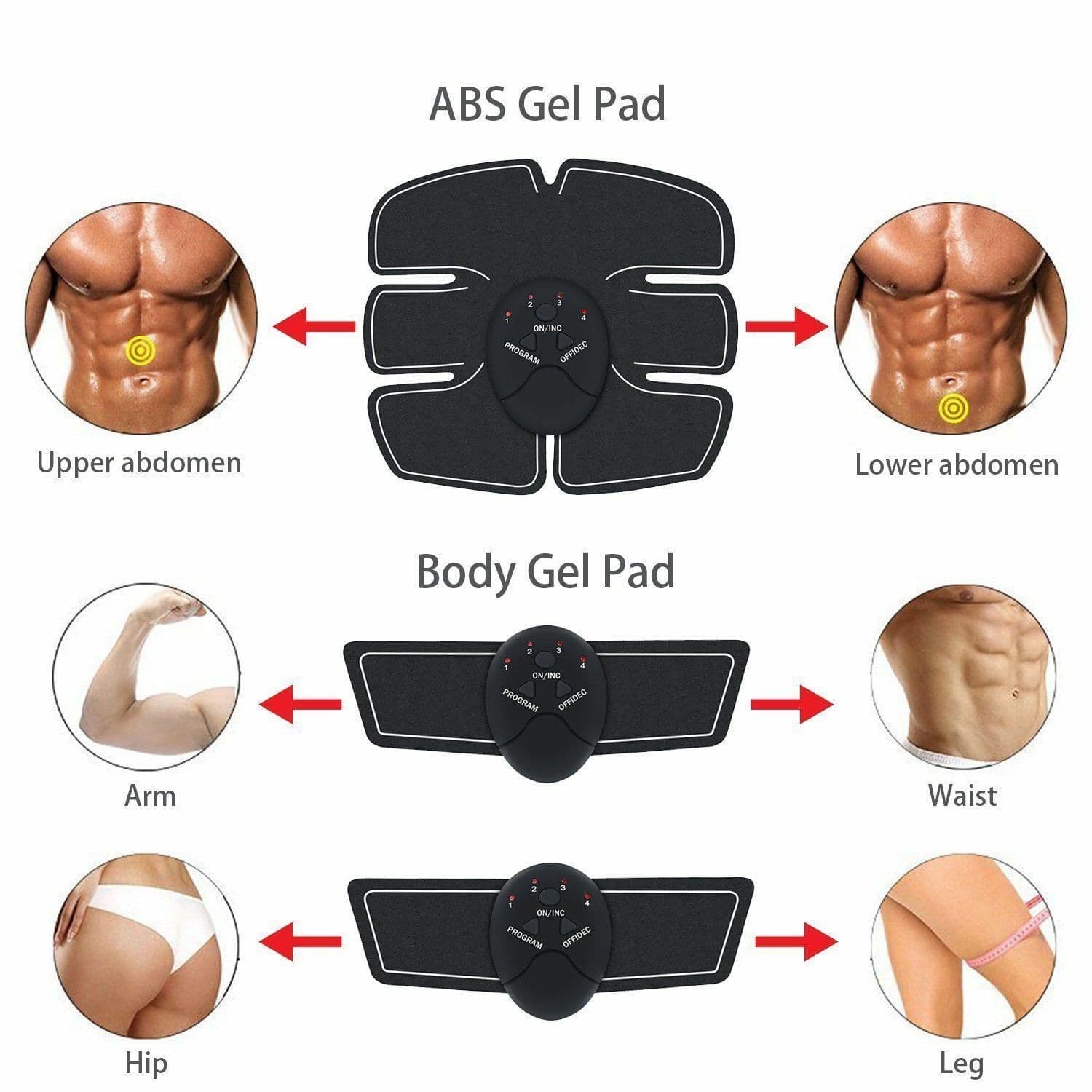 Ultimate EMS AB & Arms Muscle Simulator ABS Training Home Abdominal Trainer Set 5