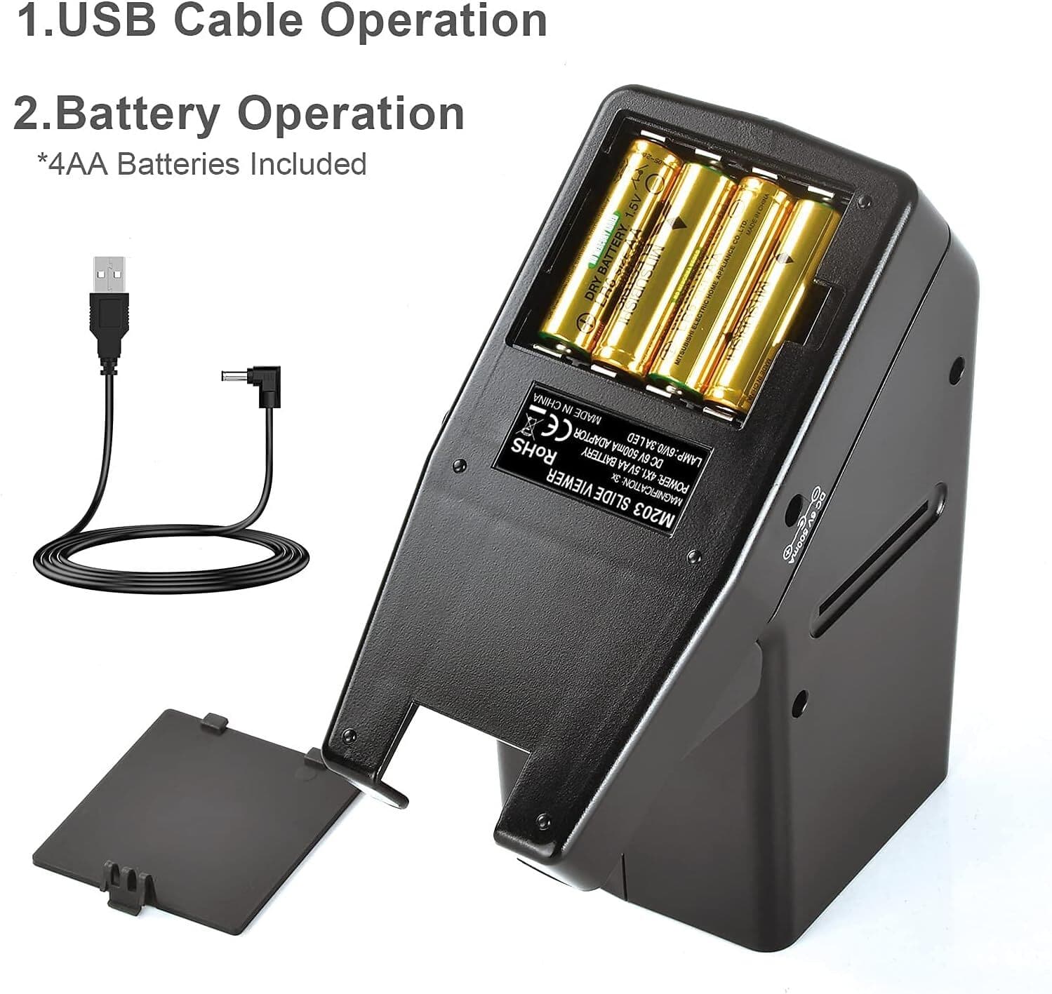 35mm Slide and Film Viewer, 3X Magnification, Battery Operation LED Lighted 3